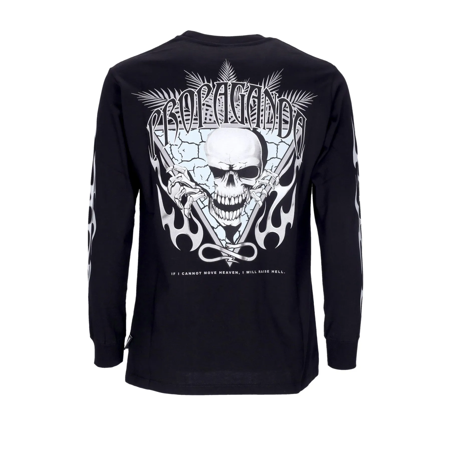 Maglietta Manica Lunga Uomo Triangle Skeleton L/s Tee Black