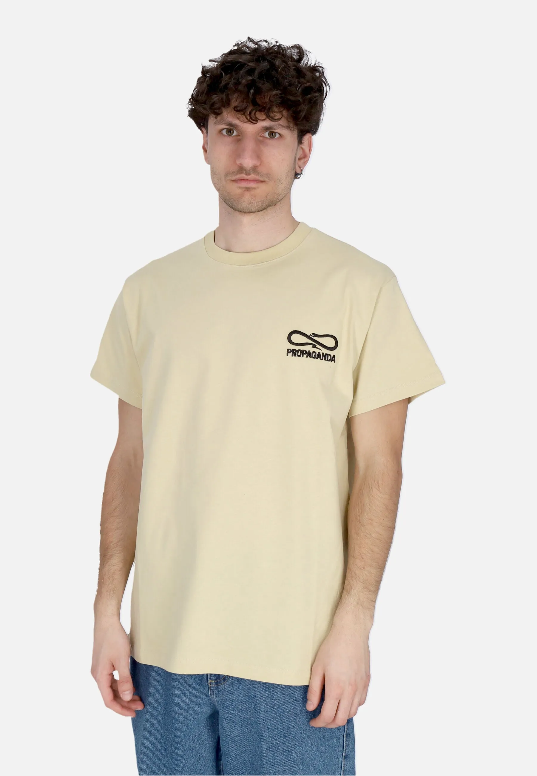 Maglietta Uomo Logo Embroidery Tee Gravel