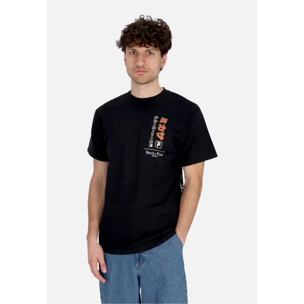 maglietta uomo mikasa tee x attack on titan BLACK