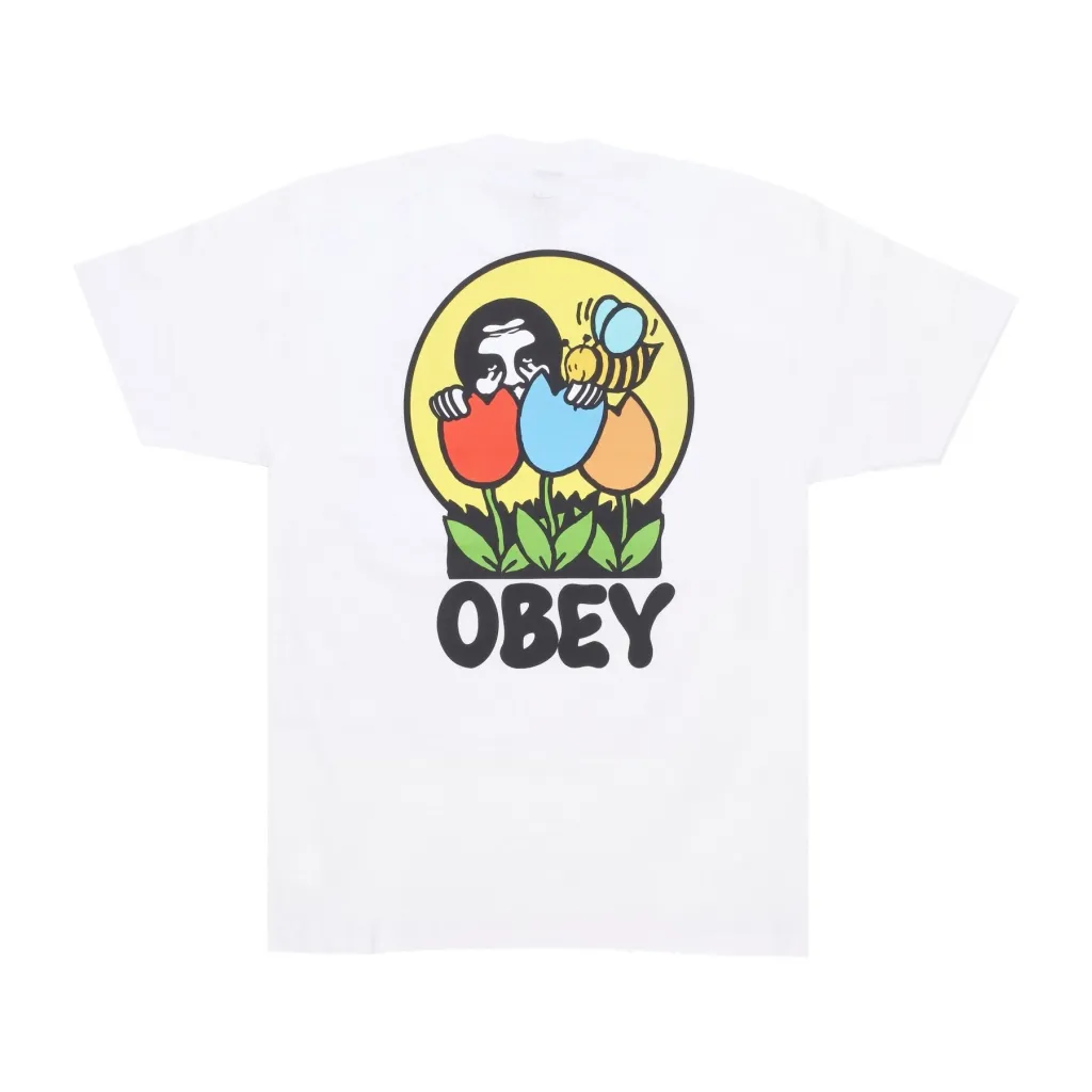maglietta uomo obey was here classic tee WHITE
