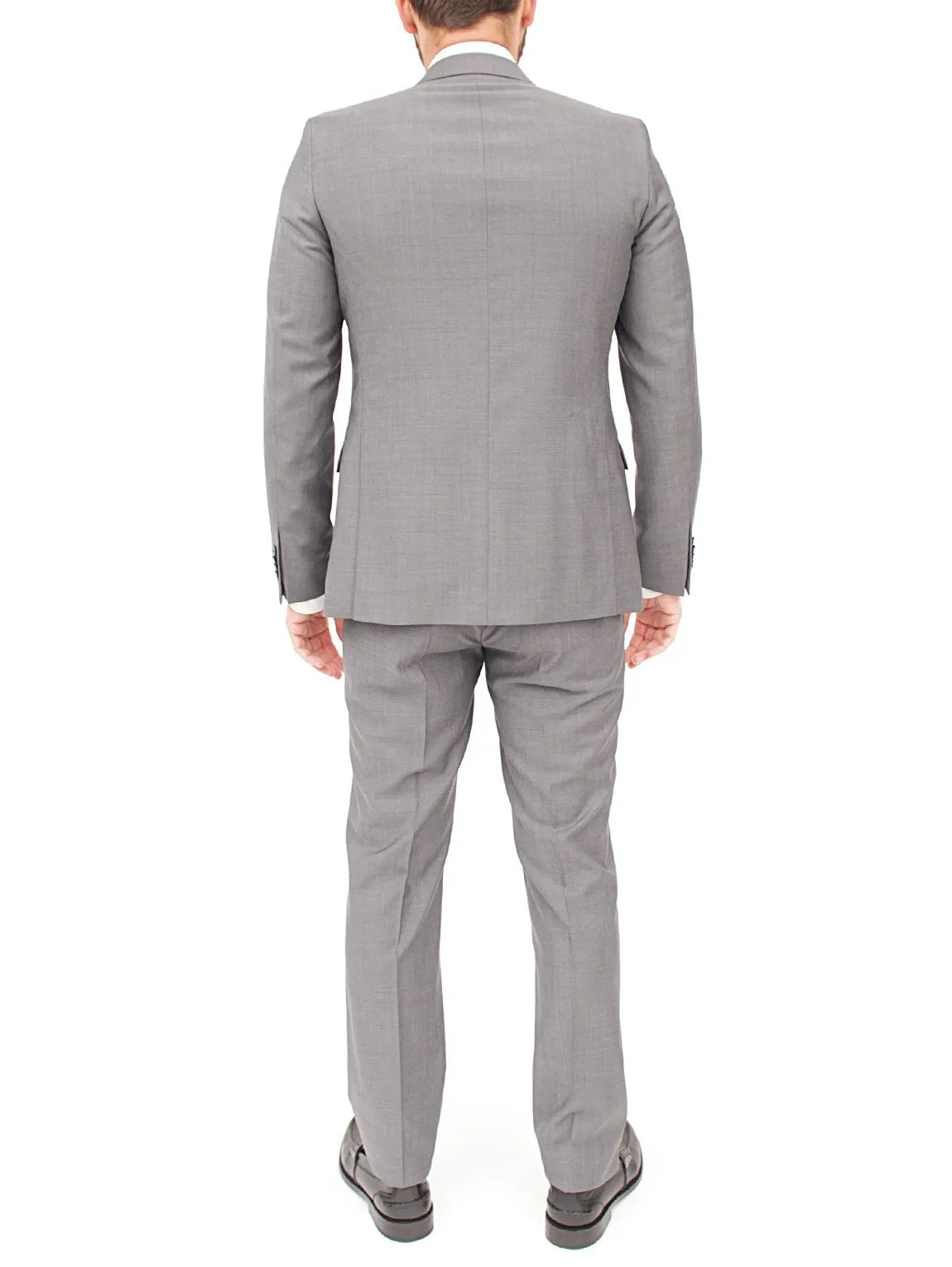 MANUEL RITZ -  Abito in lana fit slim GRIGIO