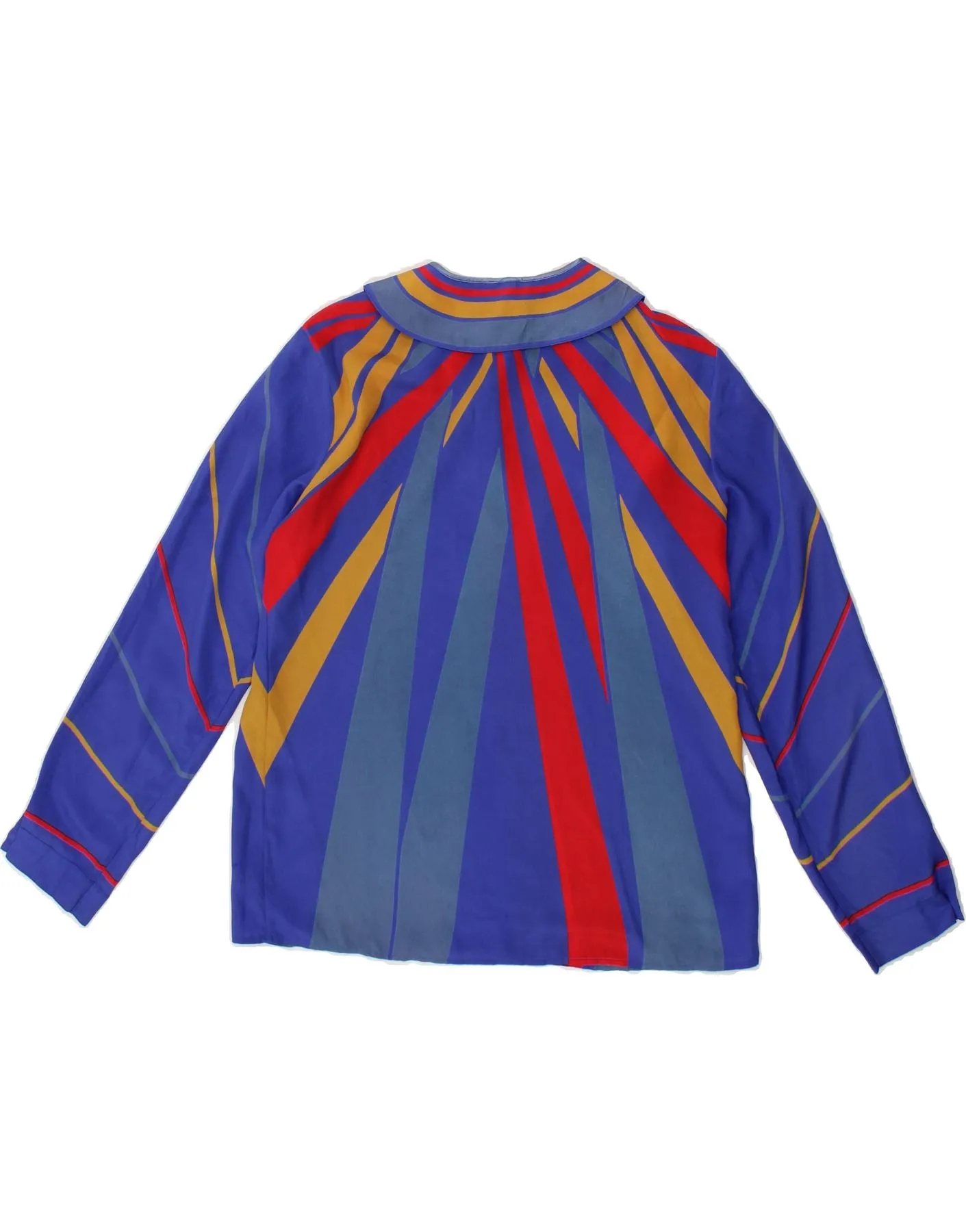 MARIO PUCCI CECCONI Womens Blouse Top IT 44 Medium Blue Striped