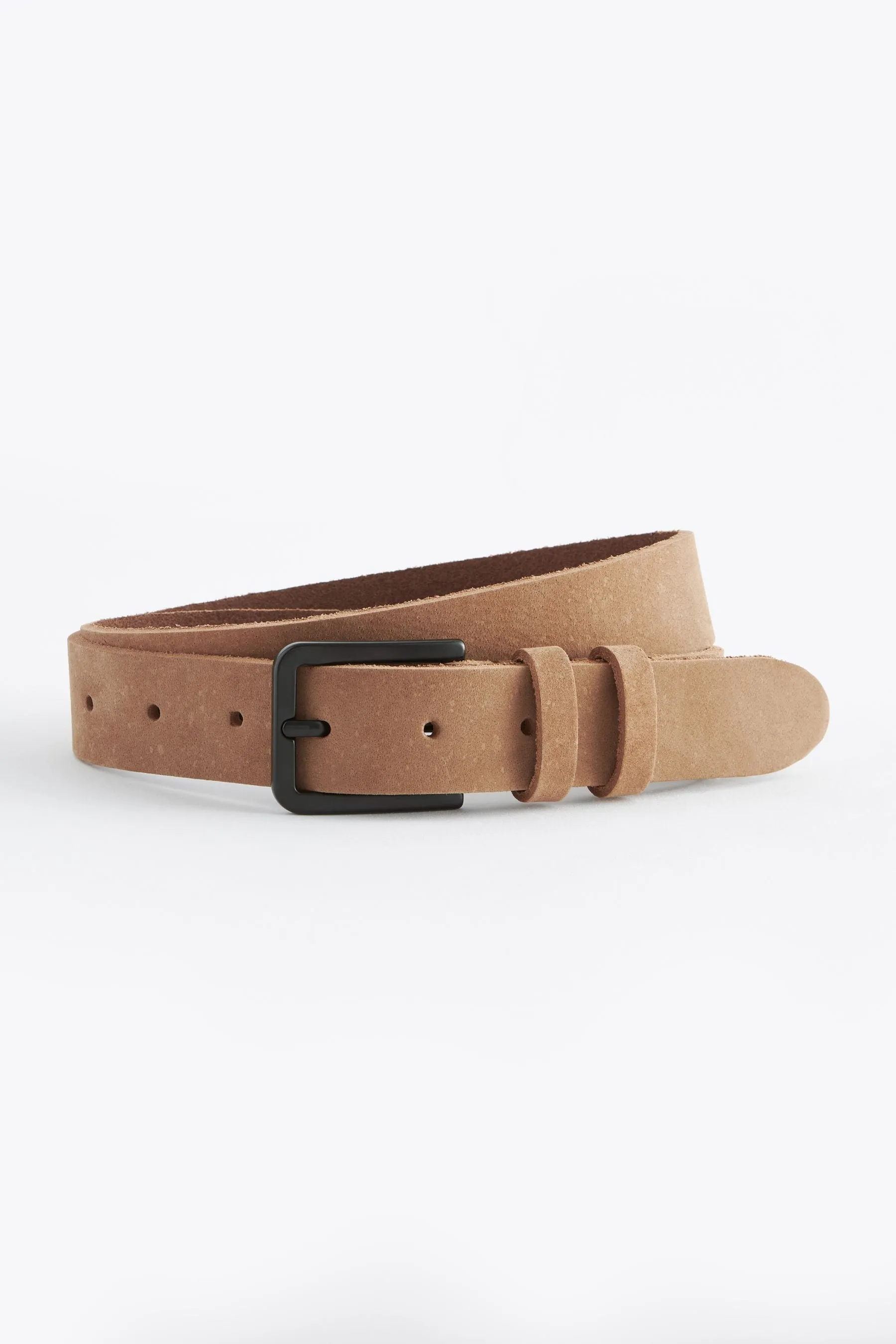 Marrone oleose  - Cintura casual in pelle