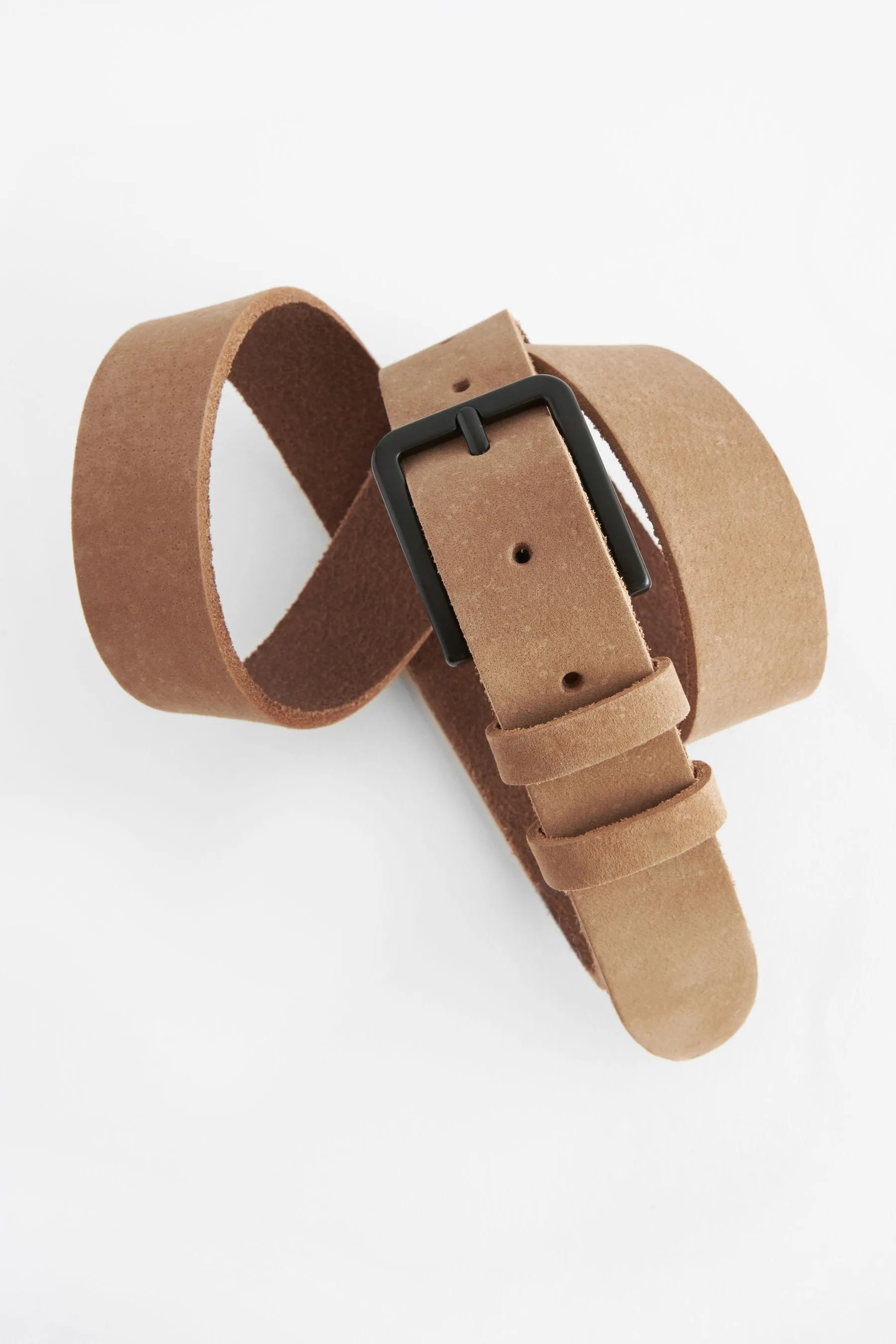 Marrone oleose  - Cintura casual in pelle