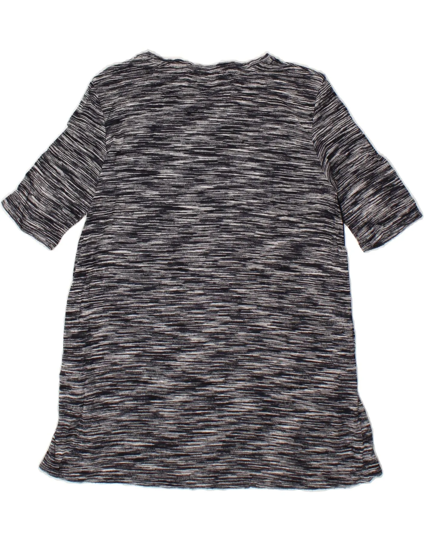 MASSIMO DUTTI Womens Longline Blouse Top UK 10 Small Grey Striped