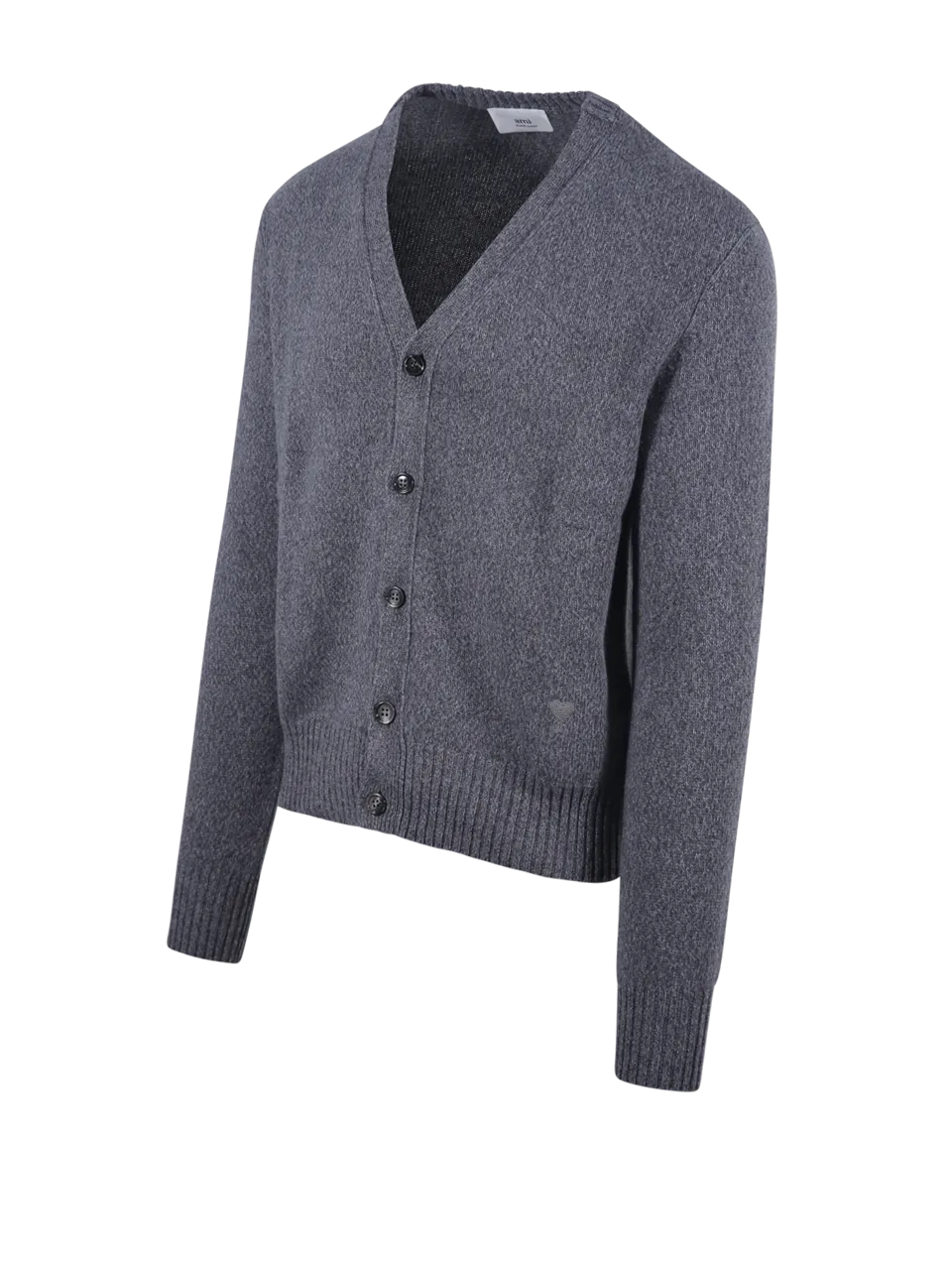 MEN AMI GREY CASHMERE CARDIGAN