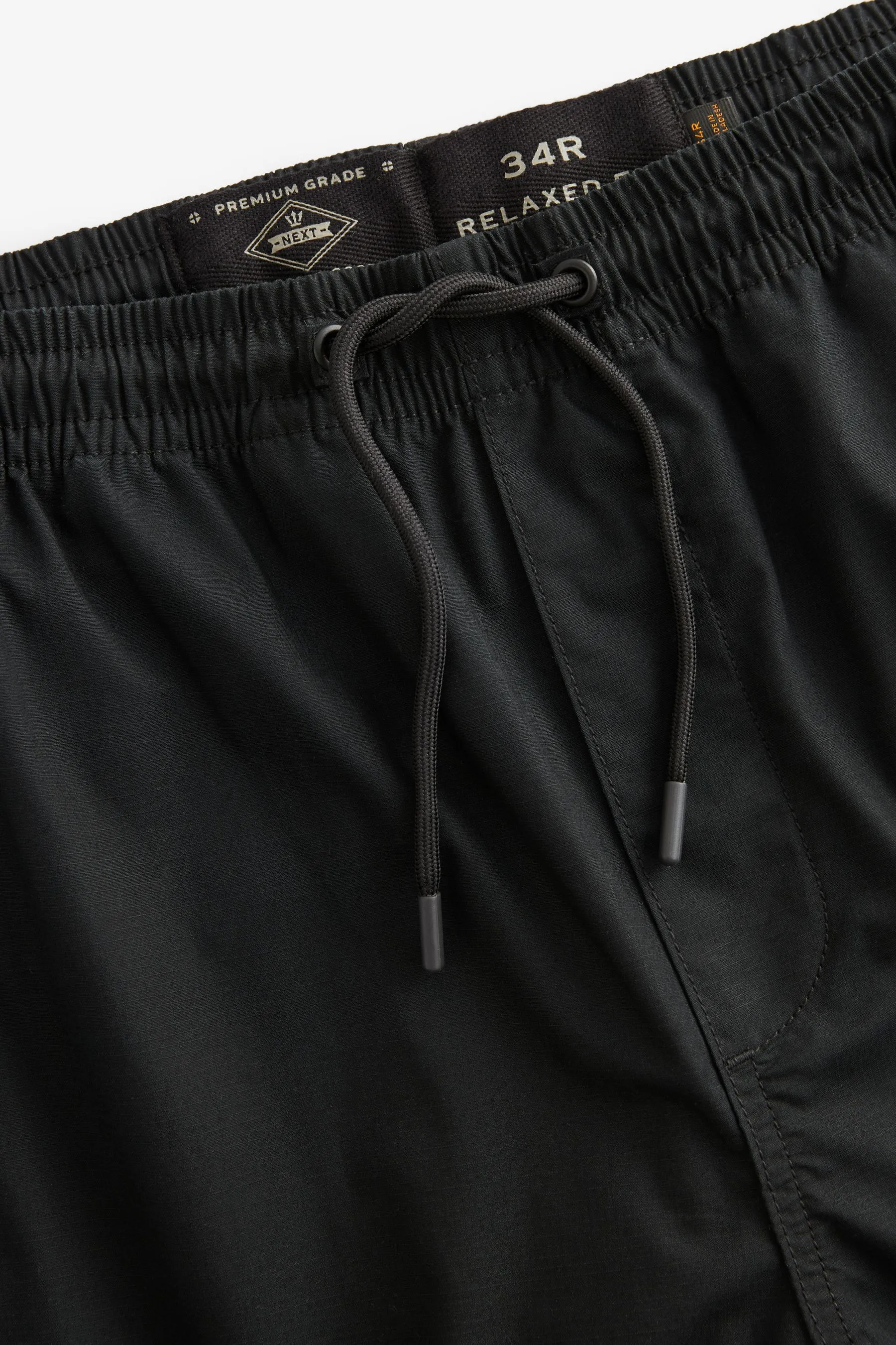 Nero  - Pantaloni cargo comoda con paracadutista