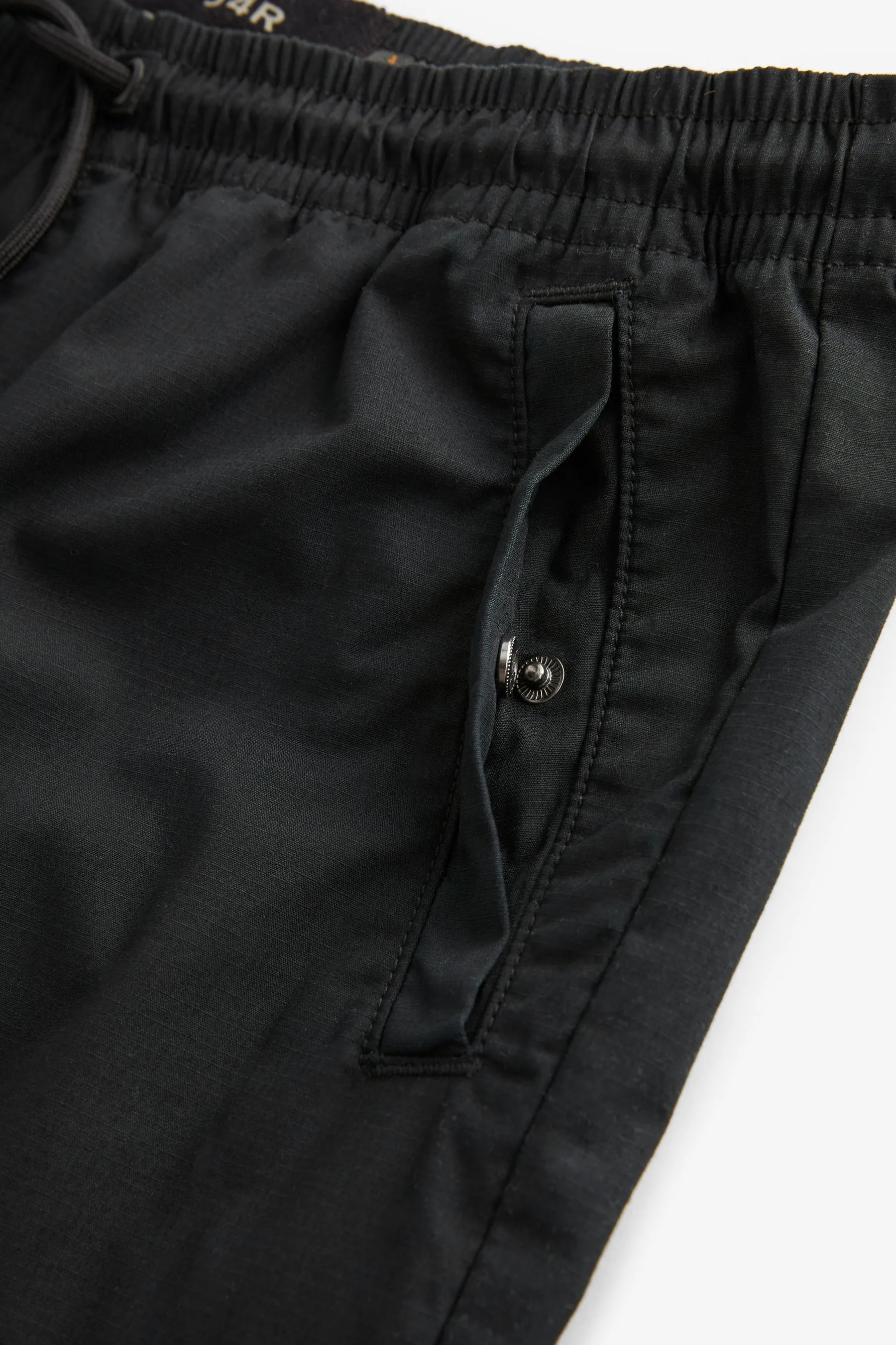 Nero  - Pantaloni cargo comoda con paracadutista