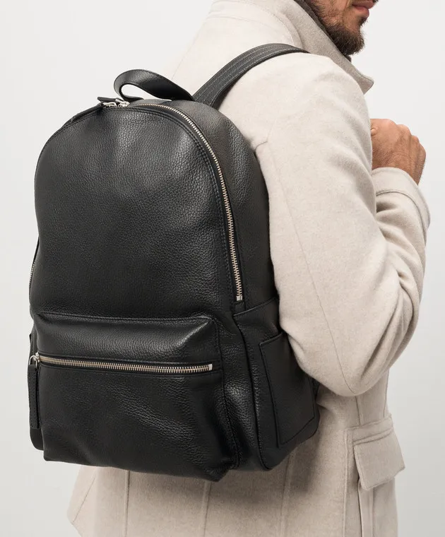 Orciani Zaino in pelle nera P00711MICNER