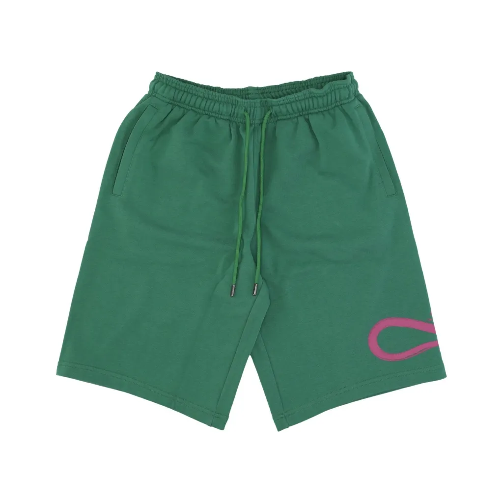pantalone corto tuta uomo logo sweatshorts GREEN BOTTLE
