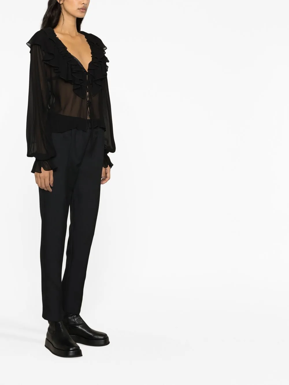 pantalone jogger in tessuto