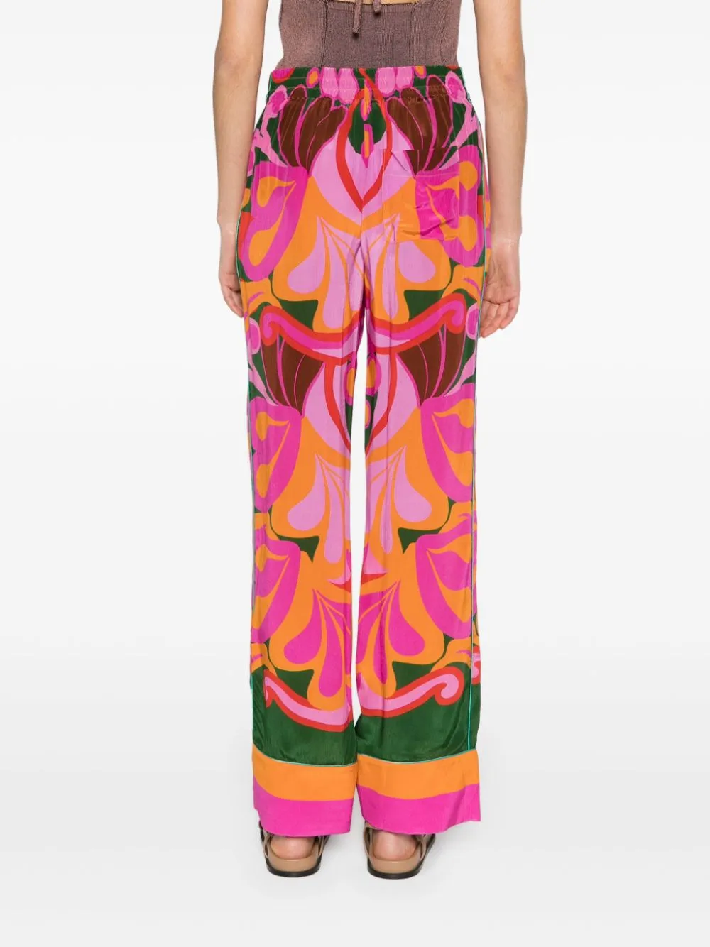 Pantaloni a palazzo Havana in arancione - donna