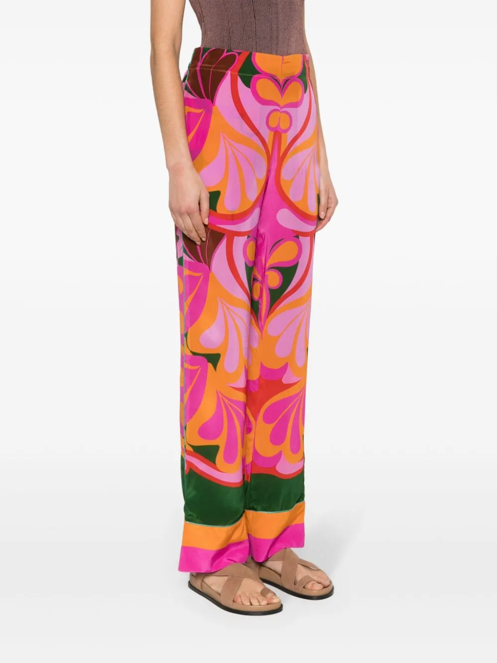 Pantaloni a palazzo Havana in arancione - donna