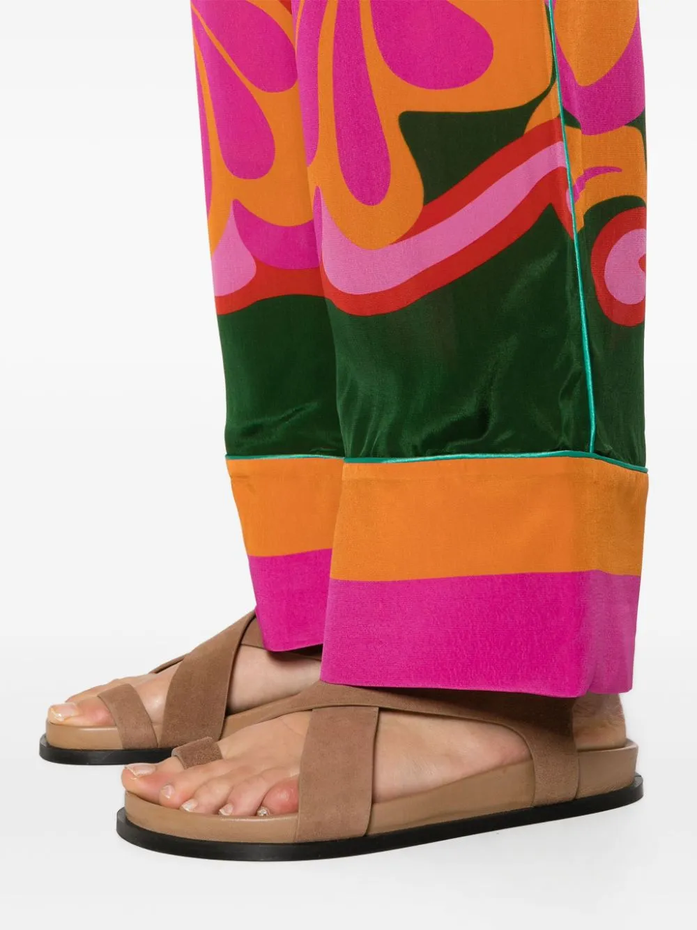Pantaloni a palazzo Havana in arancione - donna