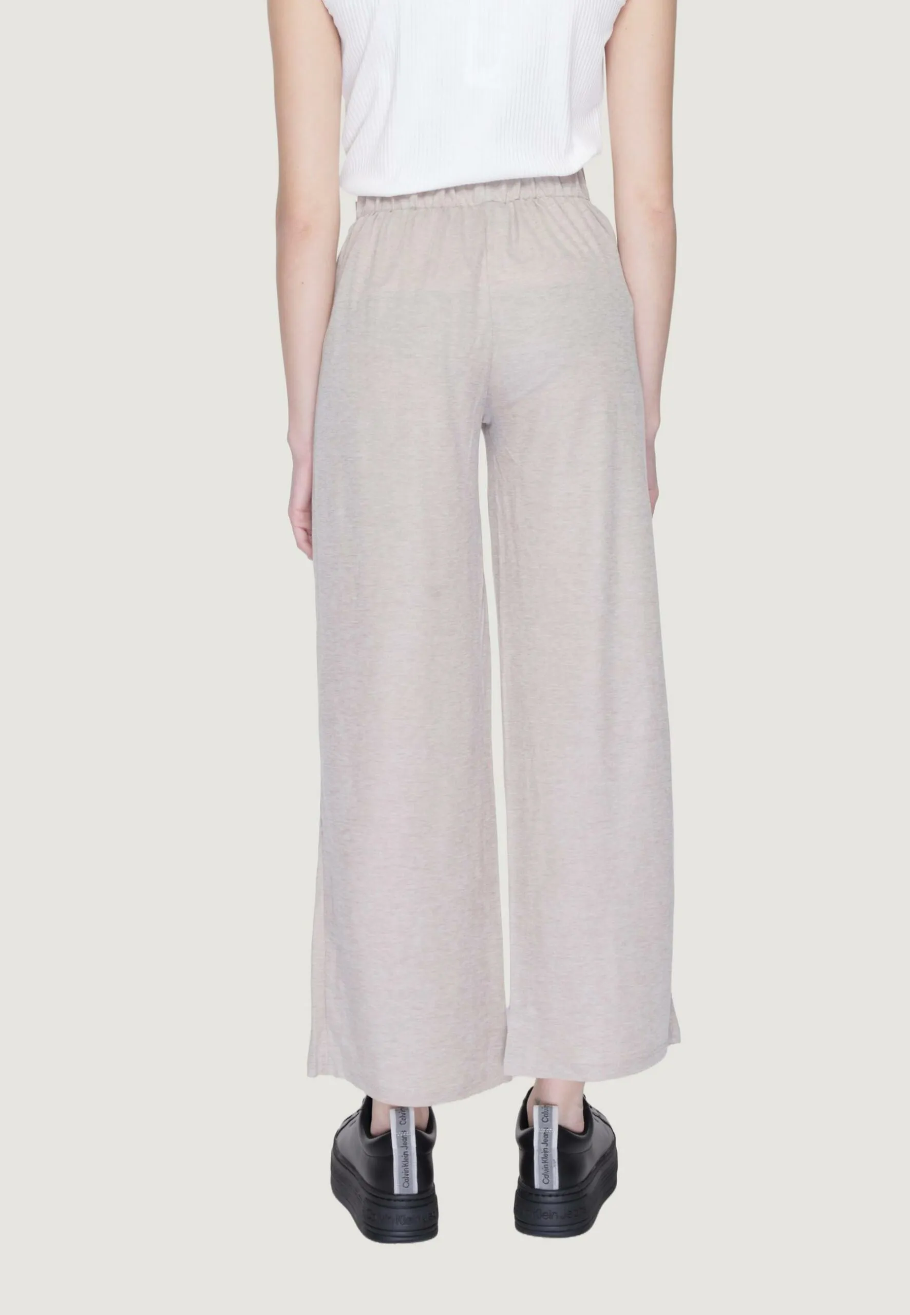 Pantaloni a palazzo Jacqueline De Yong Jdybirdie Geggo Long Jrs Noos Grigio Chiaro