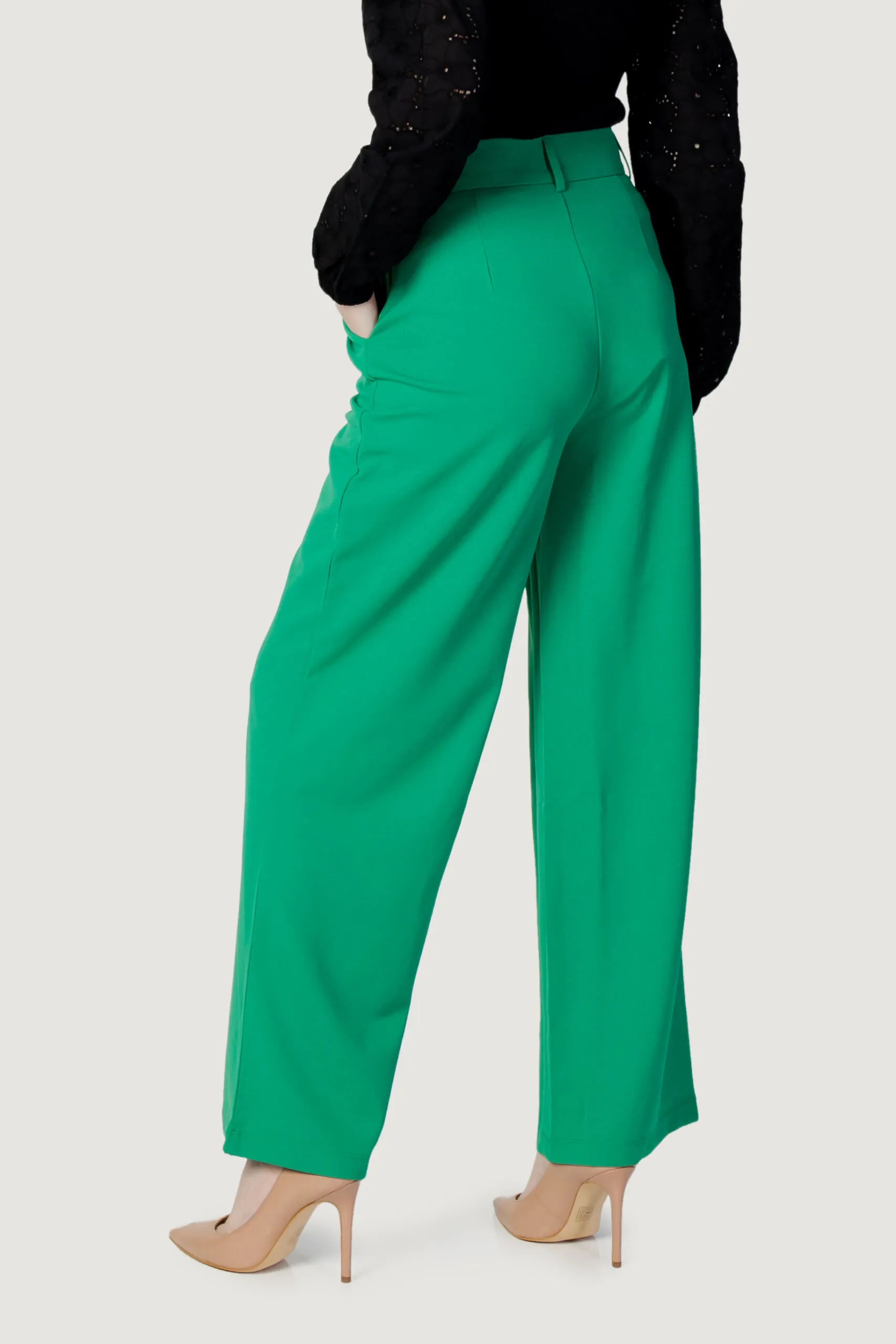Pantaloni a palazzo Jacqueline de Yong jdycatia elsa wide jrs Verde