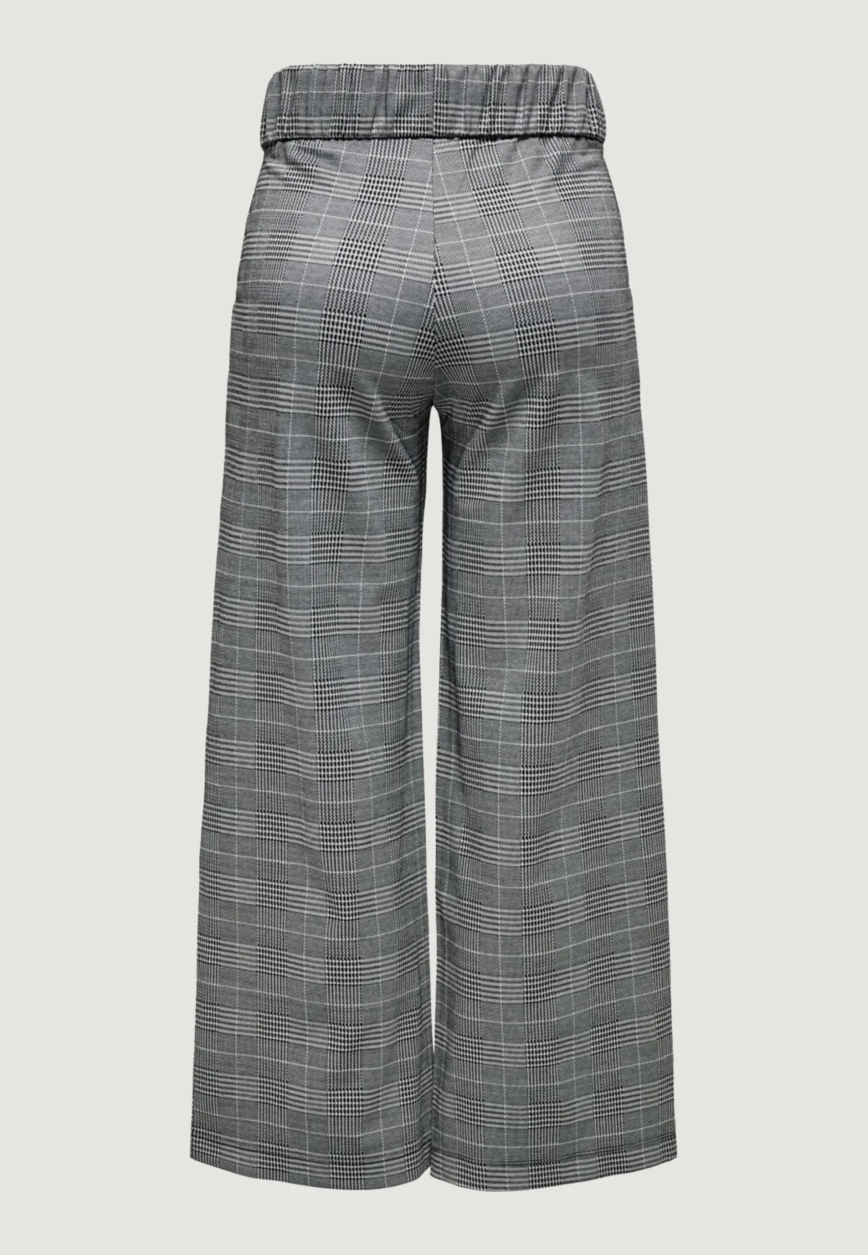 Pantaloni a palazzo Jacqueline De Yong JDYGEGGO MIA LONG CHECK PANT JRS Nero