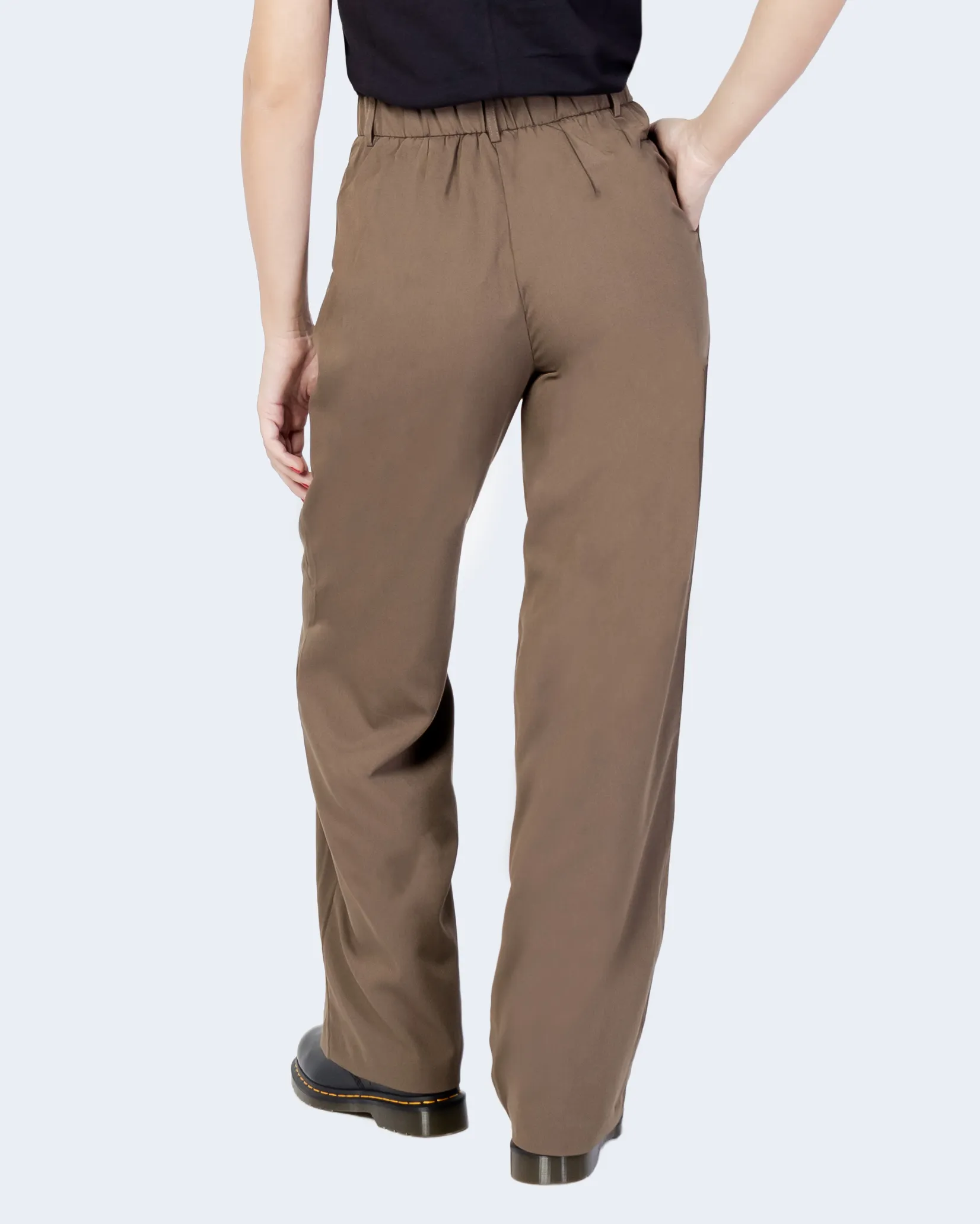 Pantaloni a palazzo Vila Clothes vijenna hw straight pant Marrone