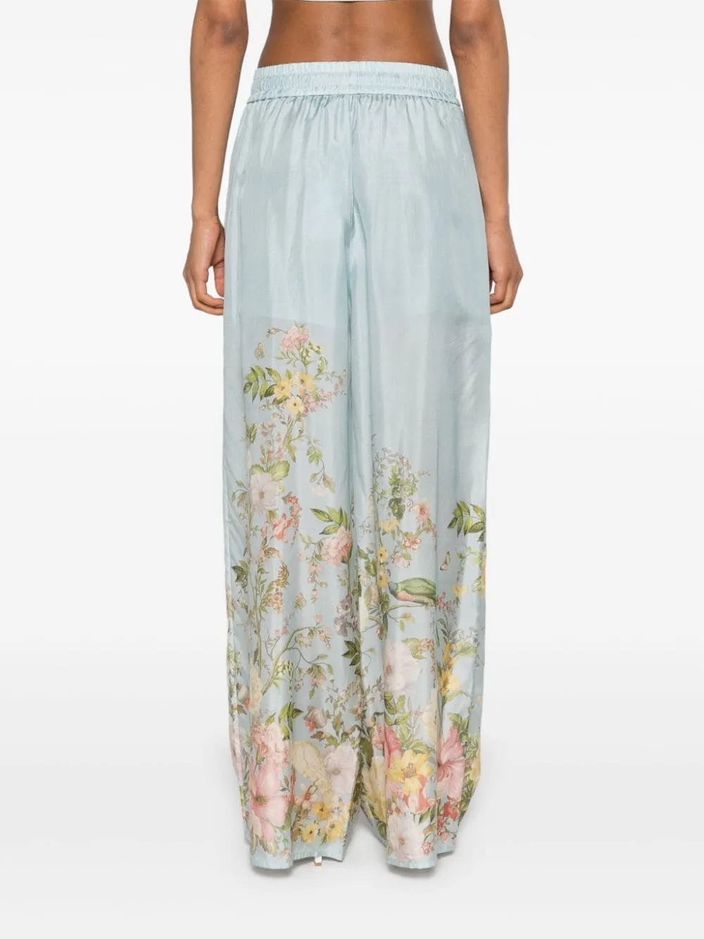 Pantaloni a palazzo Waverly in azzurro Zimmermann - donna