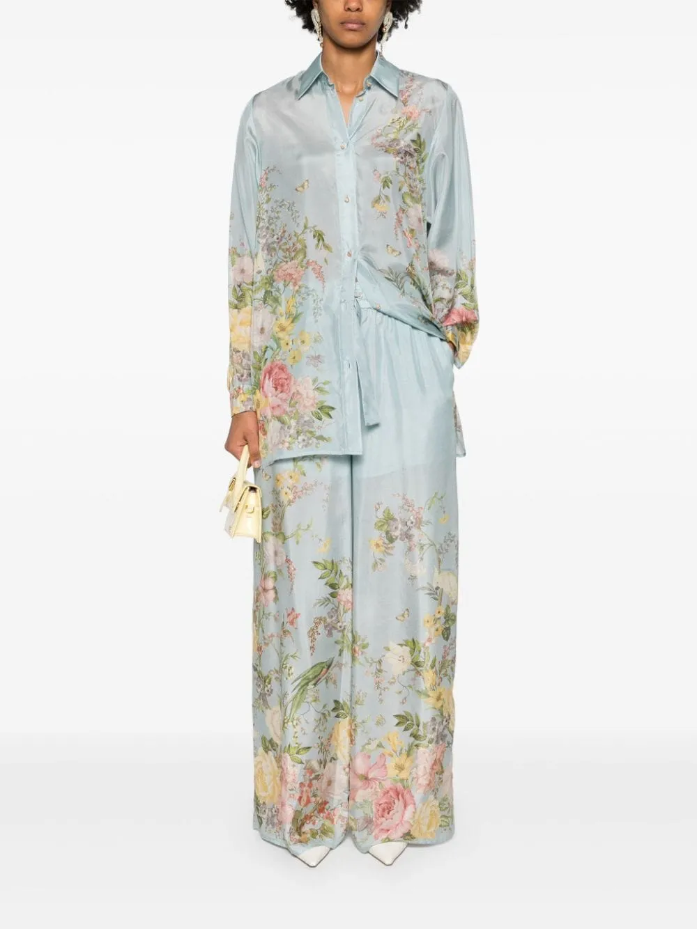 Pantaloni a palazzo Waverly in azzurro Zimmermann - donna