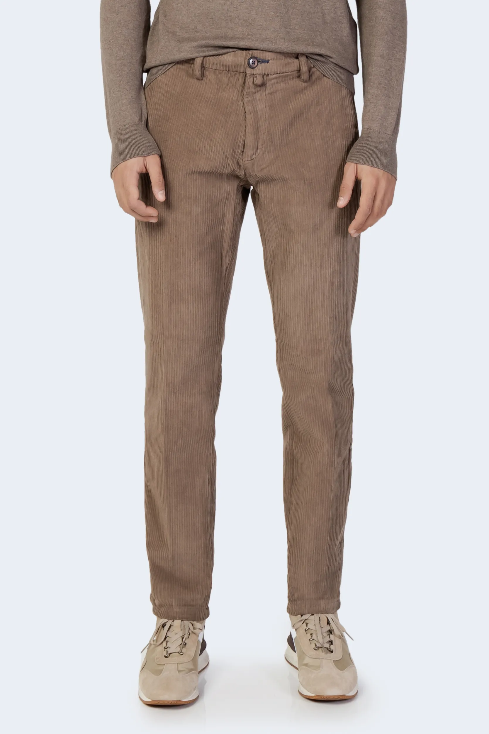 Pantaloni Borghese velluto Terra – Fango