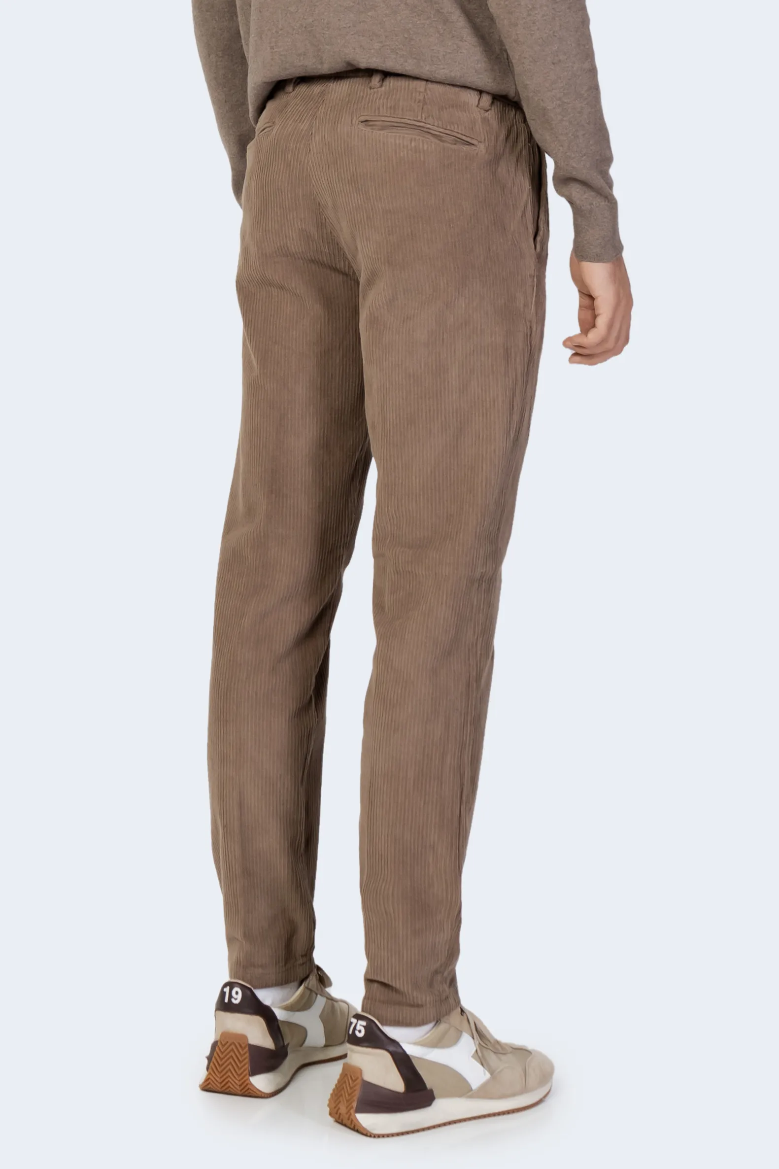 Pantaloni Borghese velluto Terra – Fango