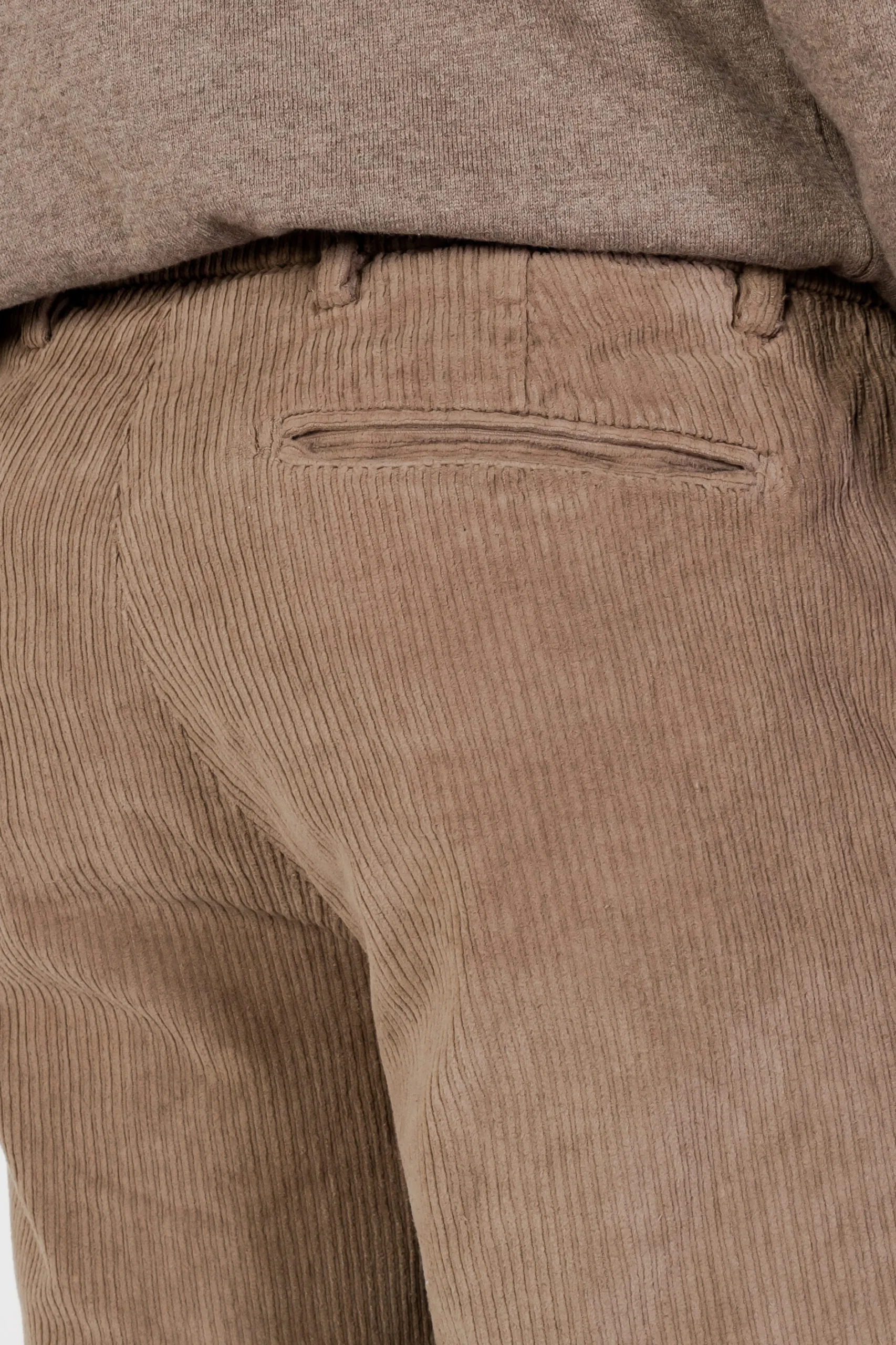 Pantaloni Borghese velluto Terra – Fango