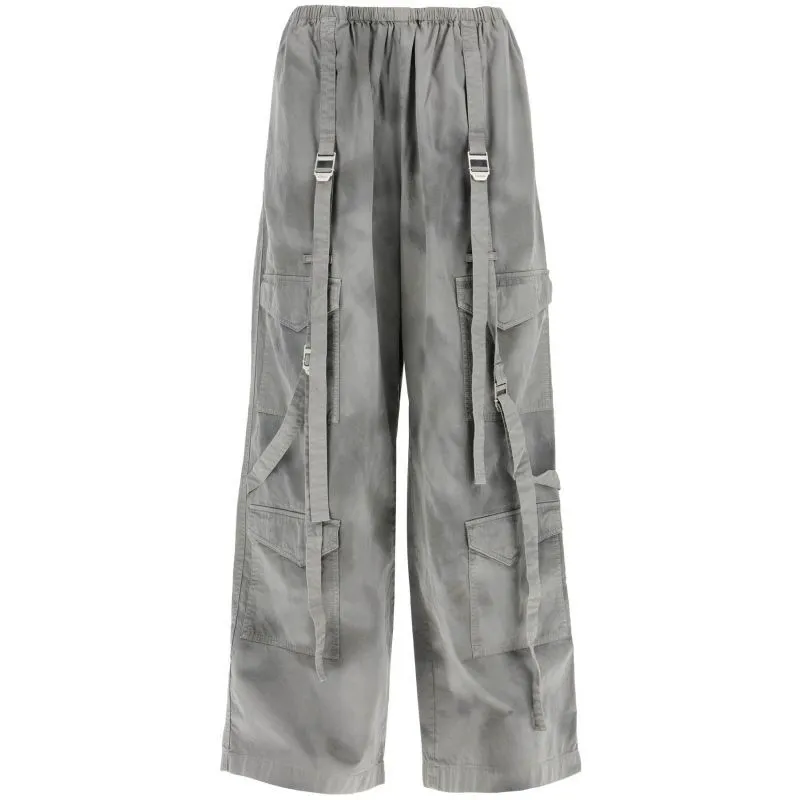 Pantaloni cargo effetto dyed