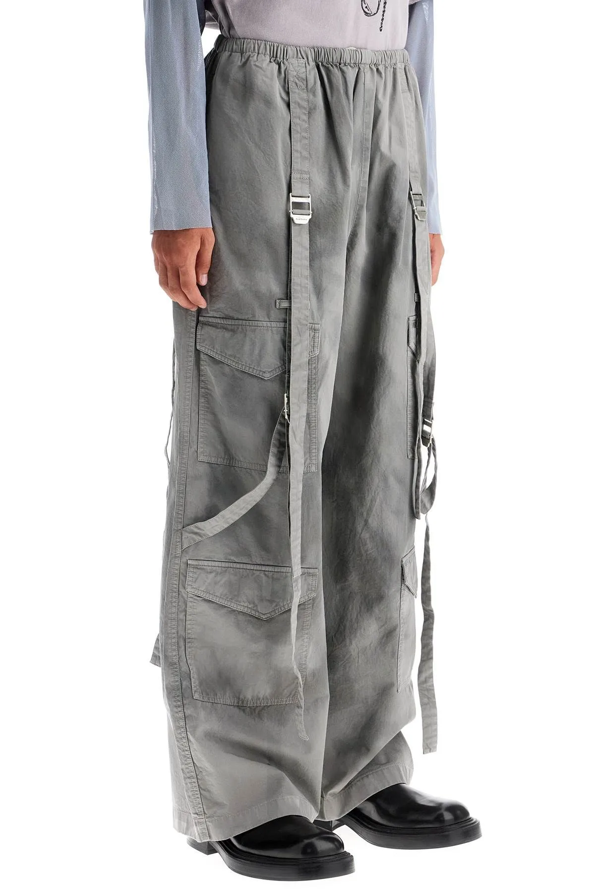 Pantaloni cargo effetto dyed
