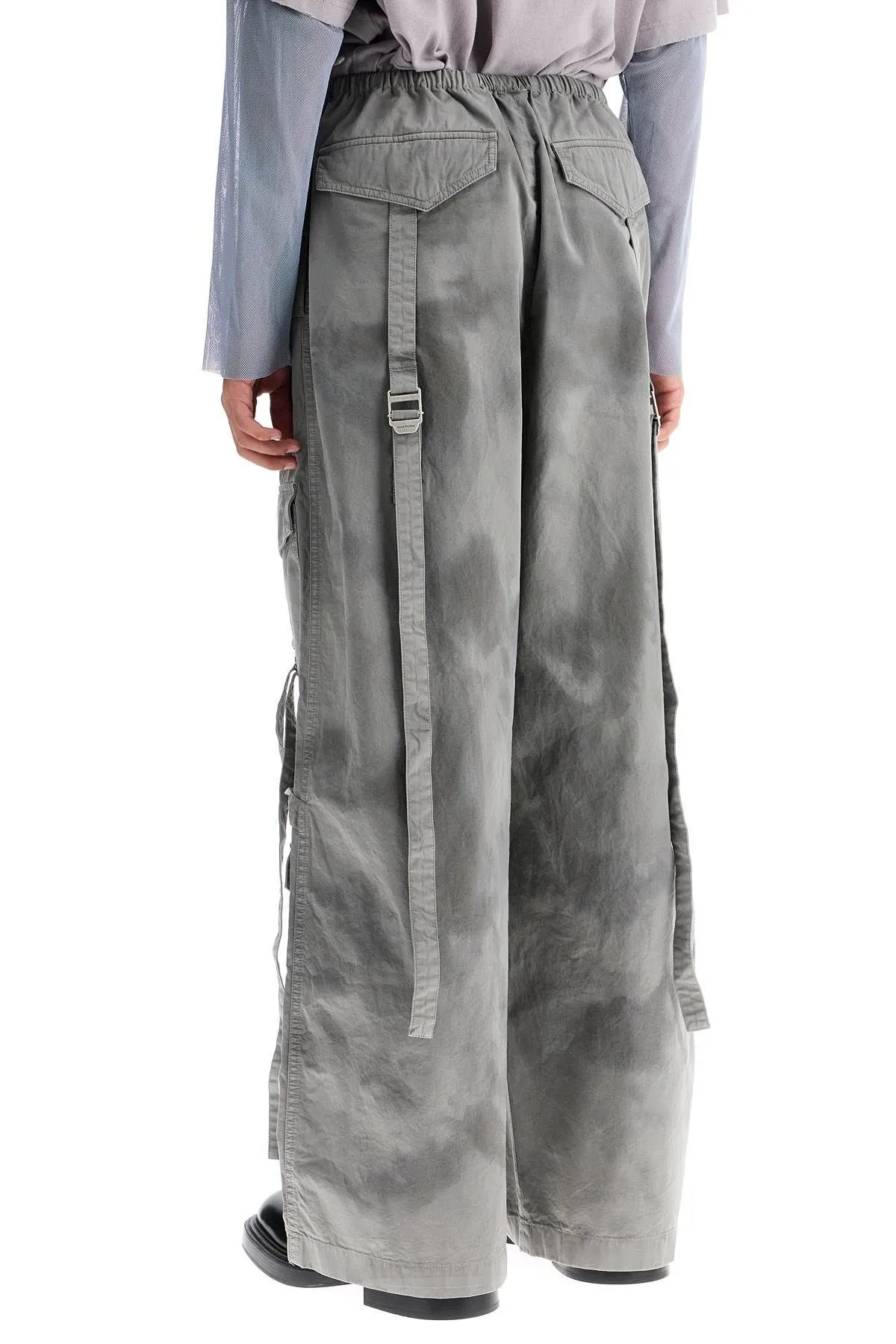 Pantaloni cargo effetto dyed