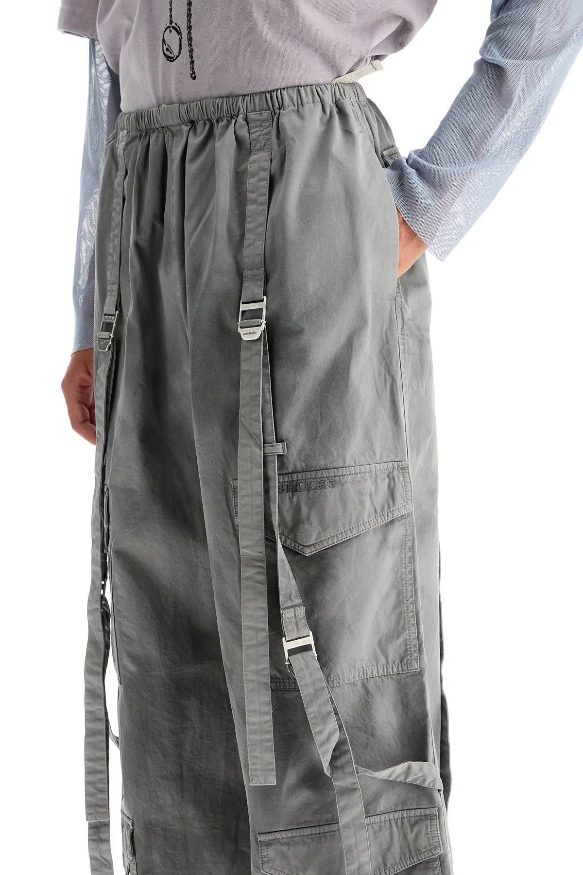 Pantaloni cargo effetto dyed