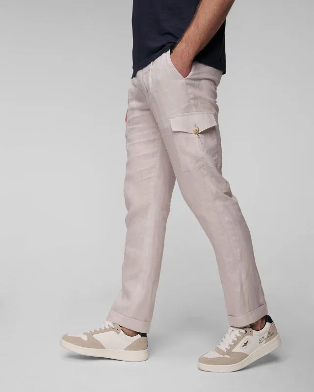Pantaloni cargo in lino Gran Sasso