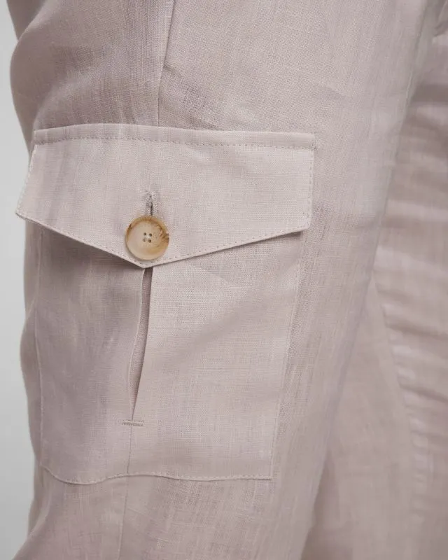 Pantaloni cargo in lino Gran Sasso