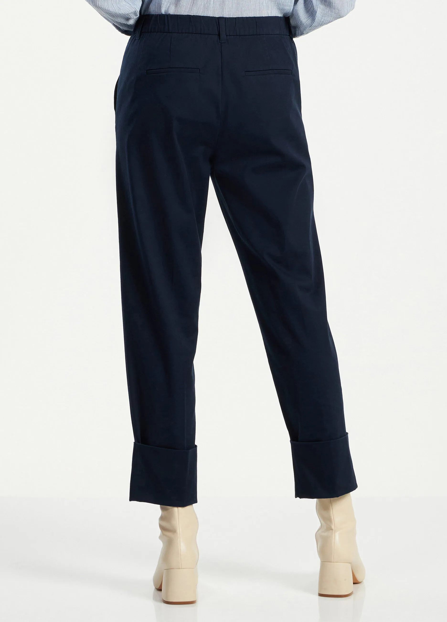 Pantaloni con risvolto donna