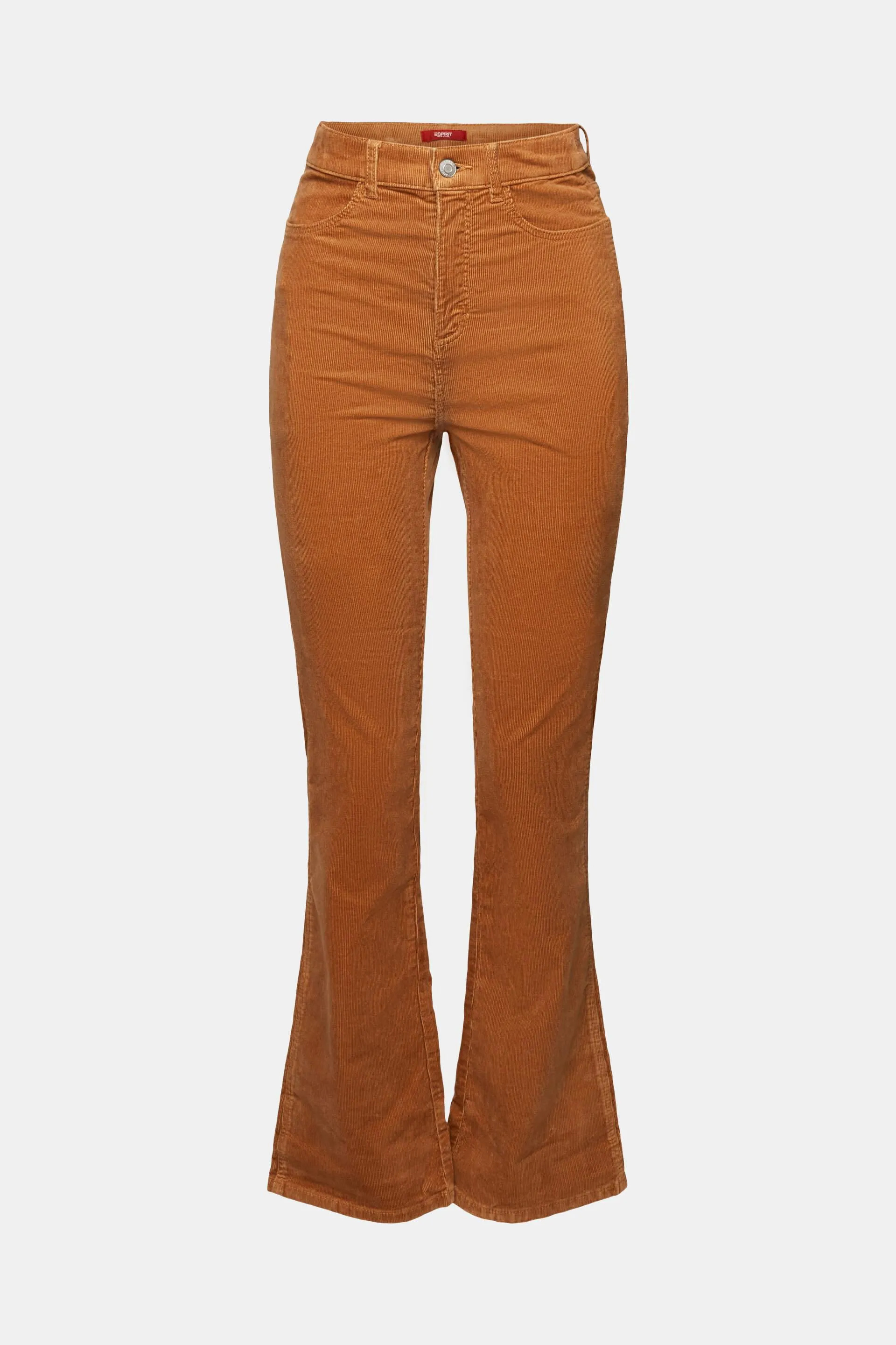 Pantaloni in fine velluto Bootcut Fit a vita alta