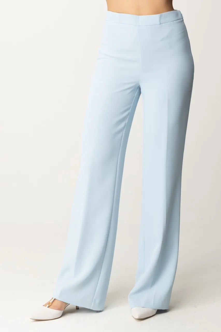 Pantaloni palazzo con piega BLUE TEAR