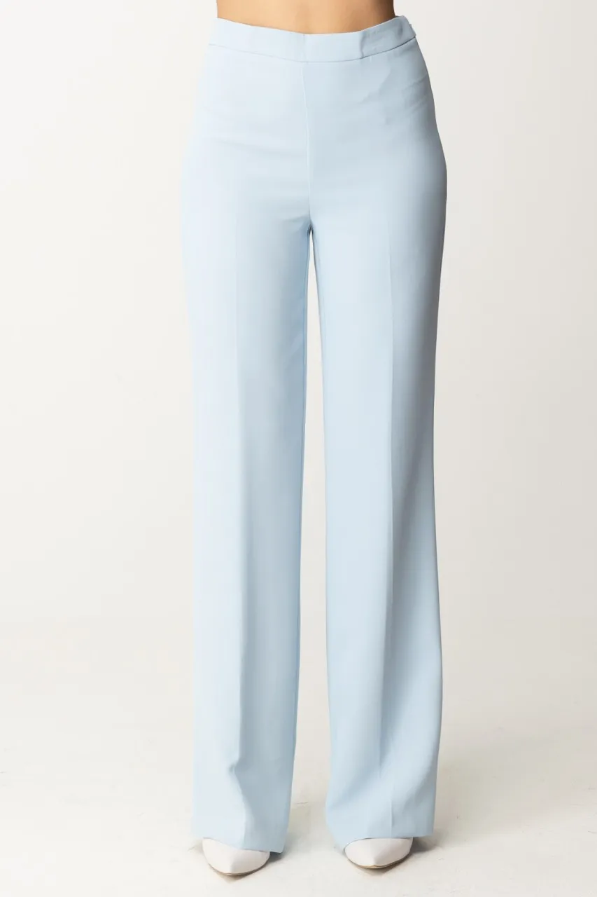 Pantaloni palazzo con piega BLUE TEAR