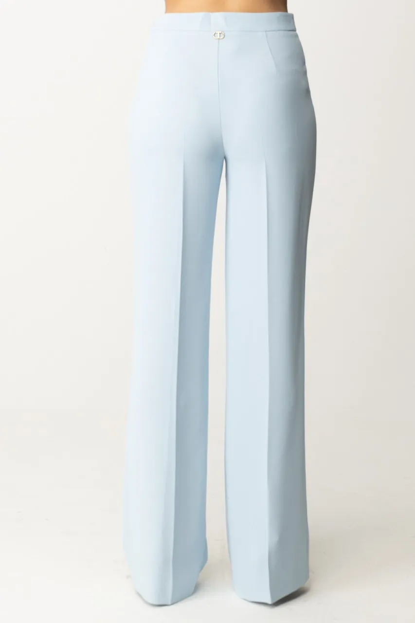 Pantaloni palazzo con piega BLUE TEAR