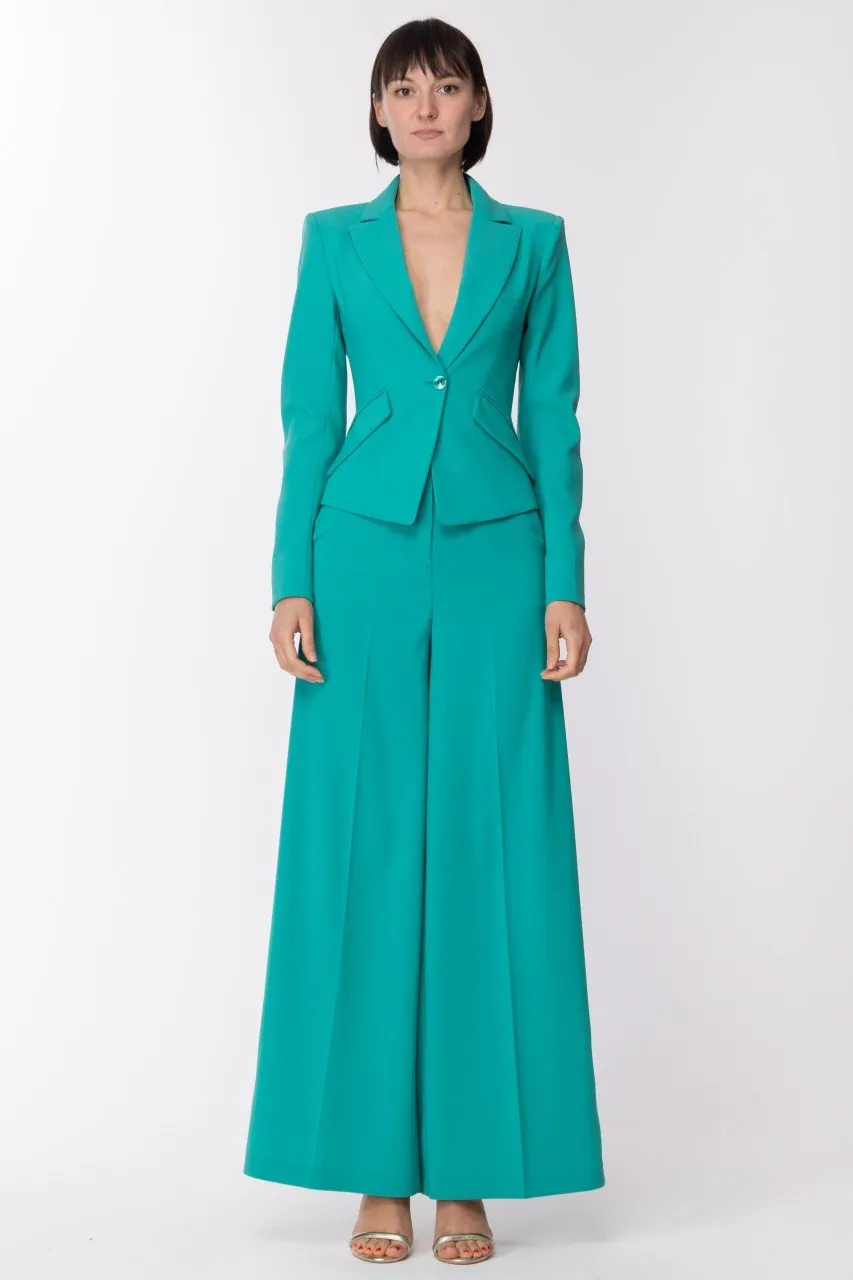 Pantaloni palazzo Illusion Green