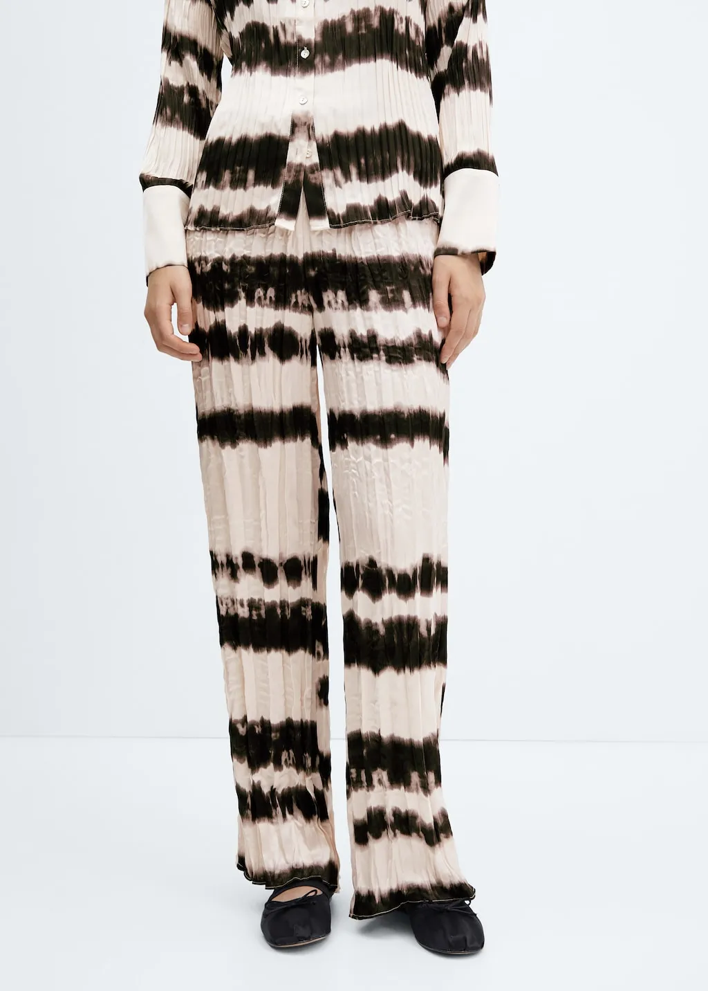 Pantaloni plissettati tie-dye