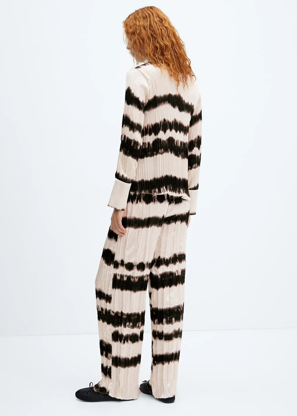 Pantaloni plissettati tie-dye