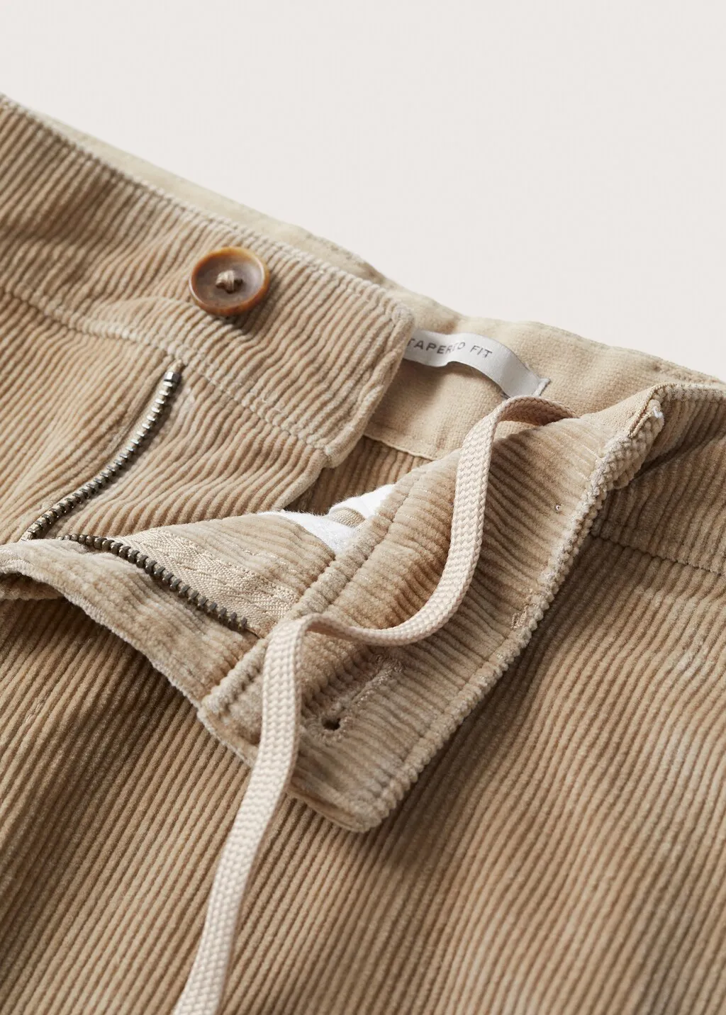 Pantaloni tapered crop velluto a coste