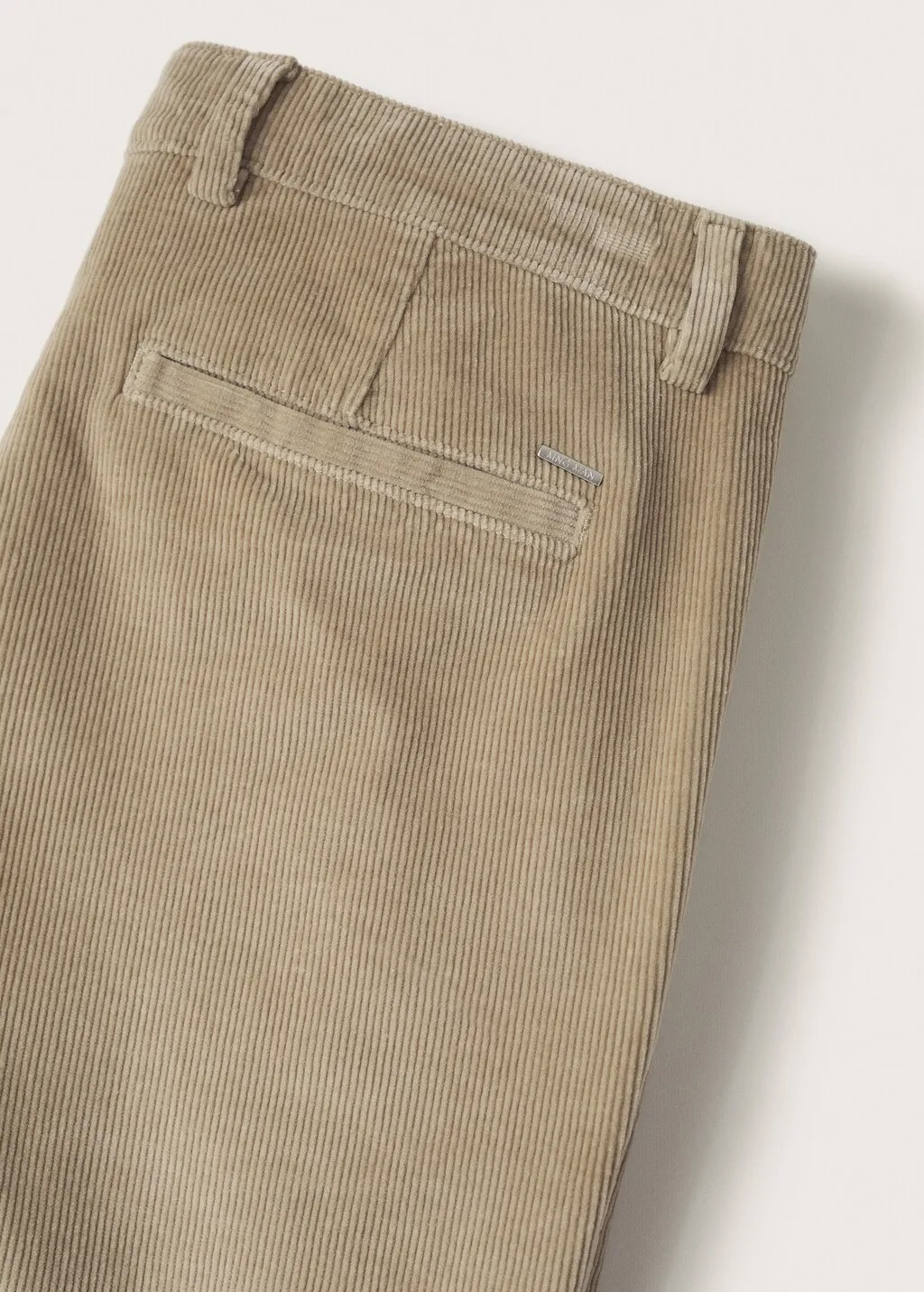 Pantaloni tapered crop velluto a coste