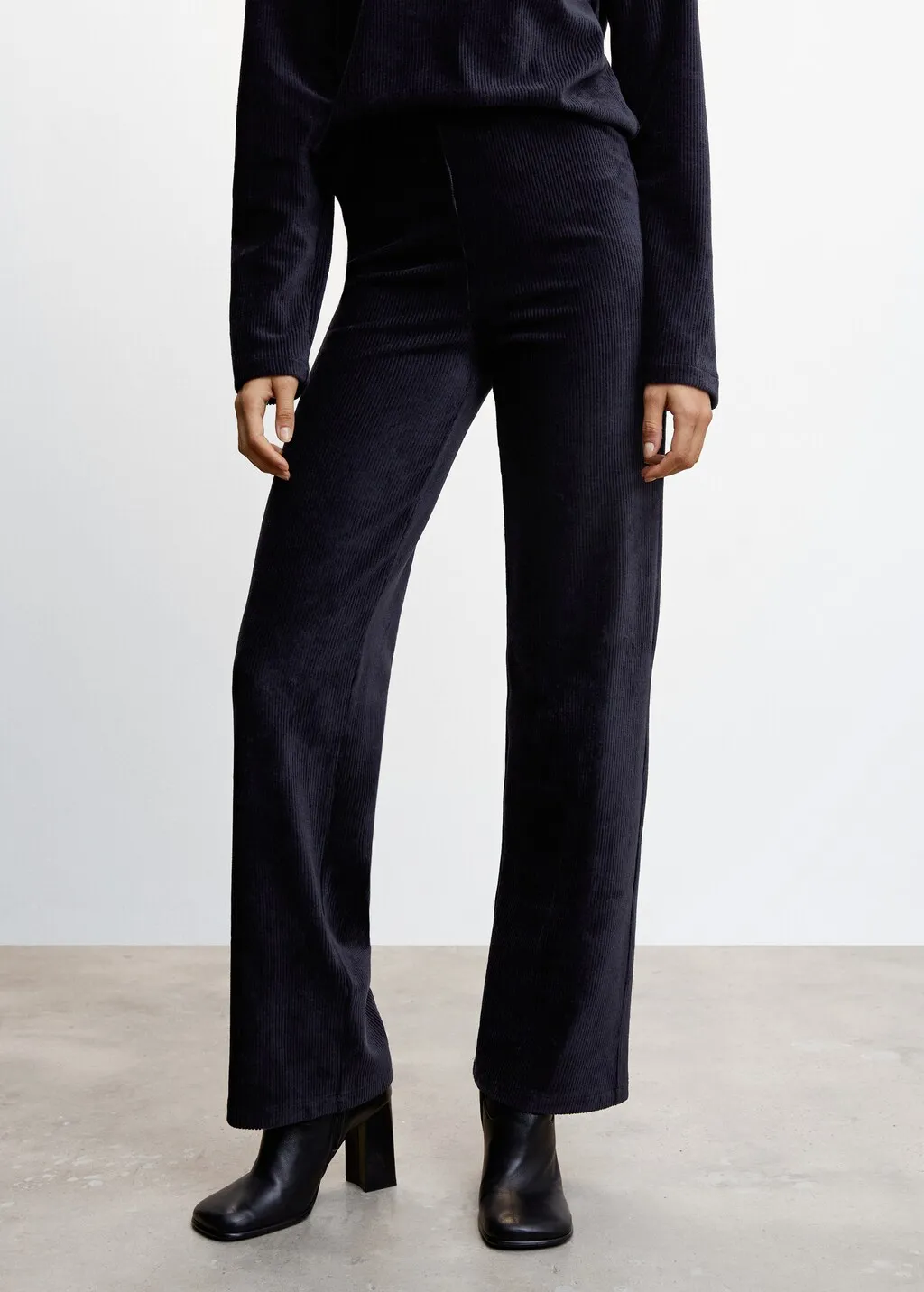 Pantaloni velluto a coste vita elasticizzata