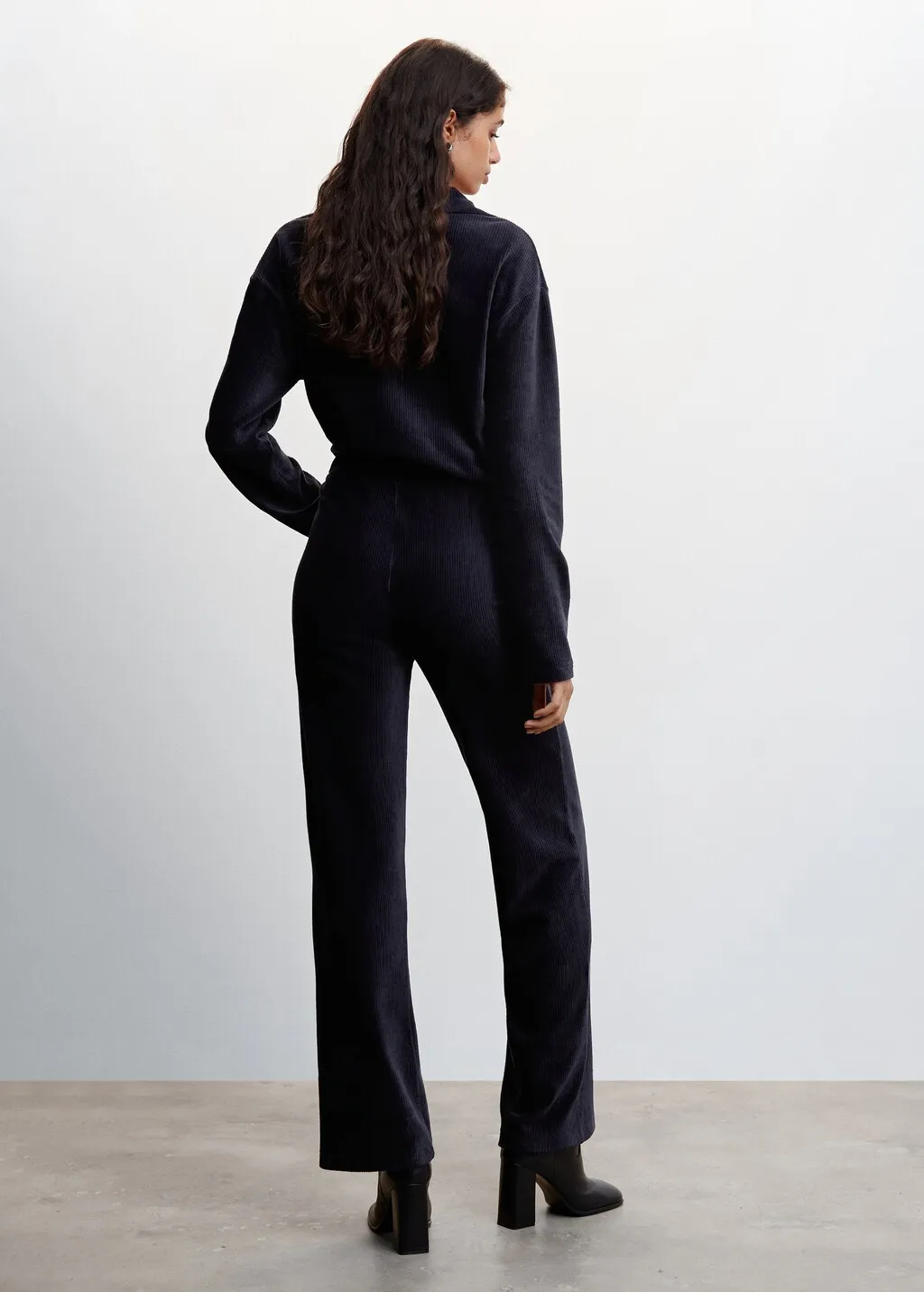 Pantaloni velluto a coste vita elasticizzata