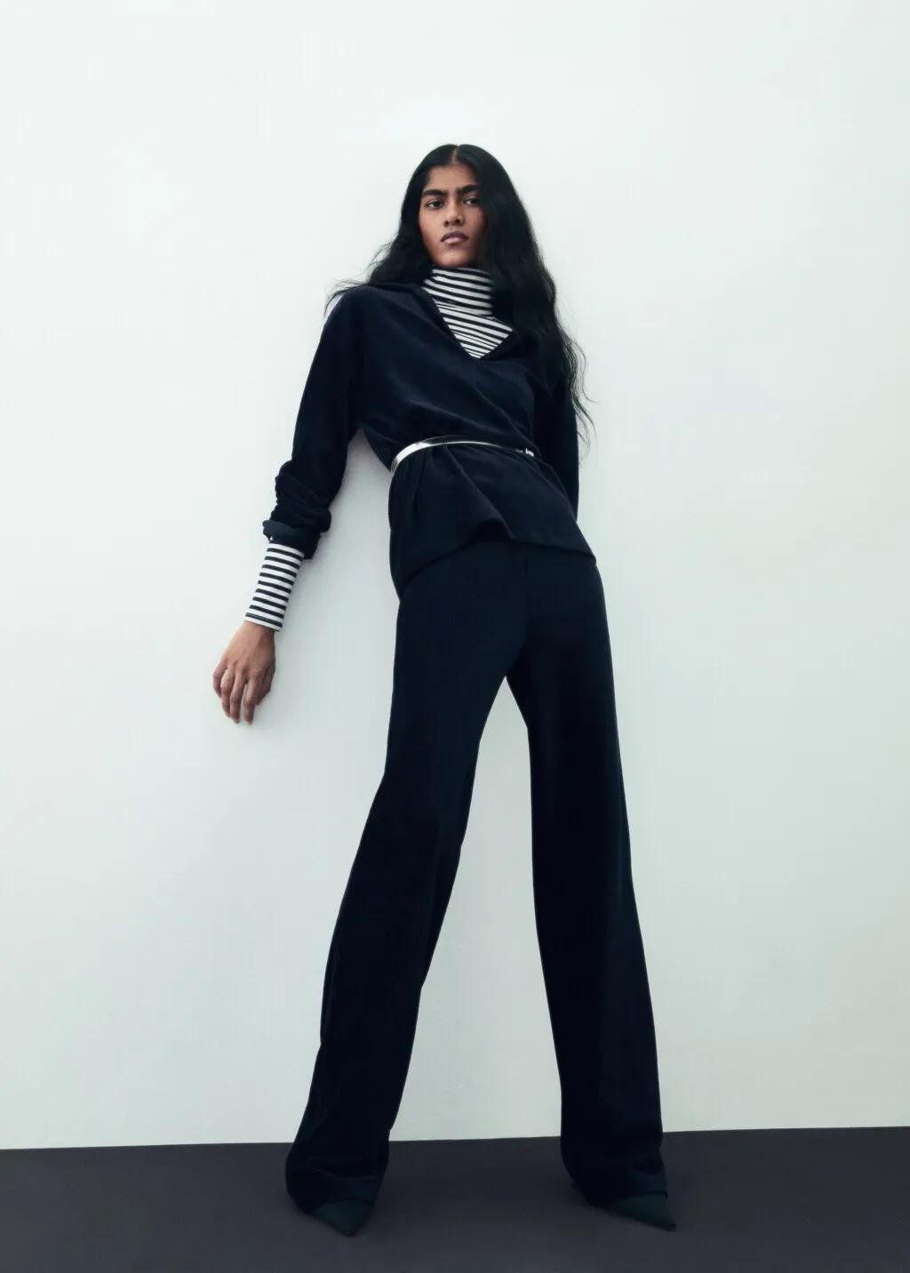 Pantaloni velluto a coste vita elasticizzata
