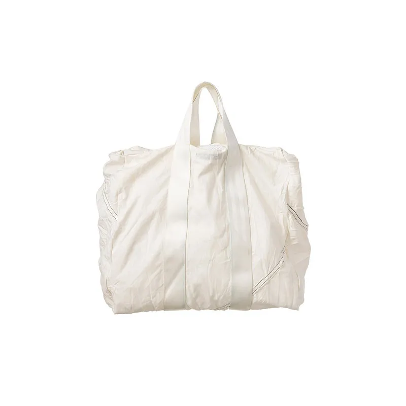Puebco Borsa vintage in tessuto paracadute bianco