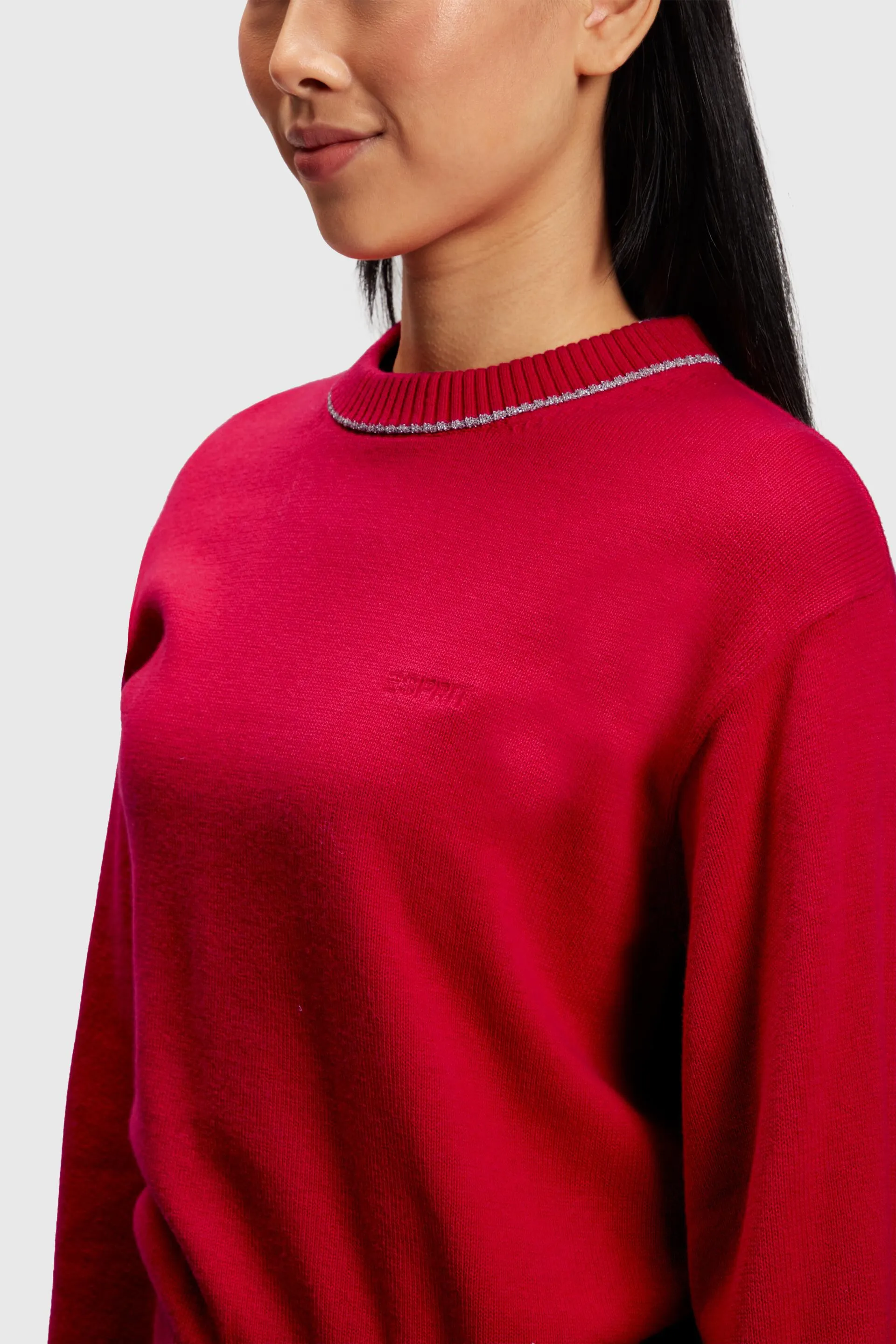 Pullover con maniche a sbuffo, con cashmere