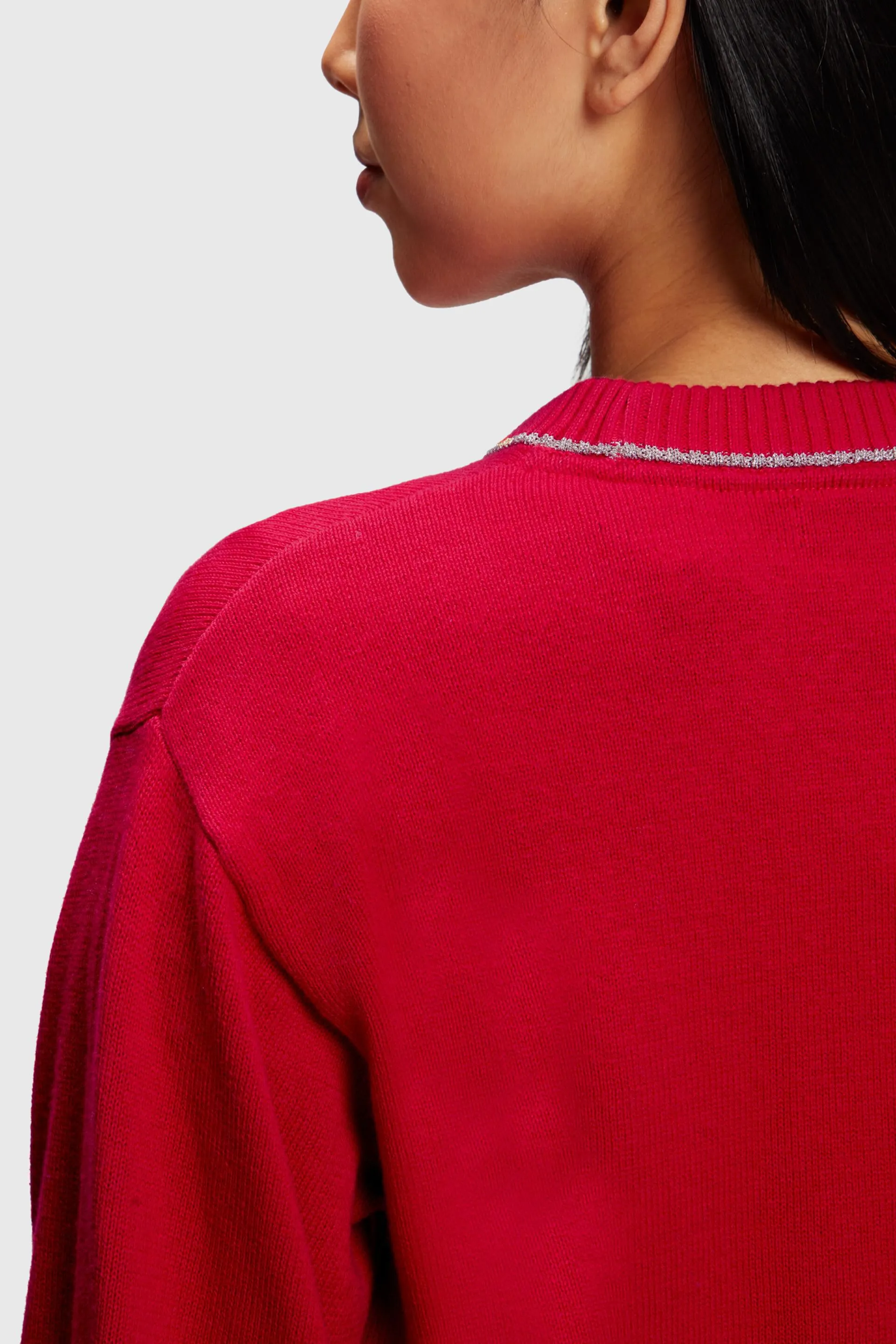 Pullover con maniche a sbuffo, con cashmere