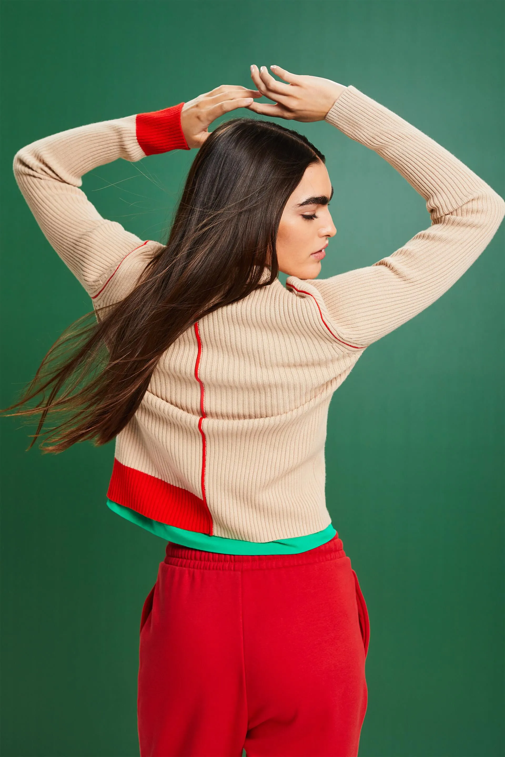 Pullover in maglia a coste